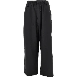 Straight leg wool-blend pants