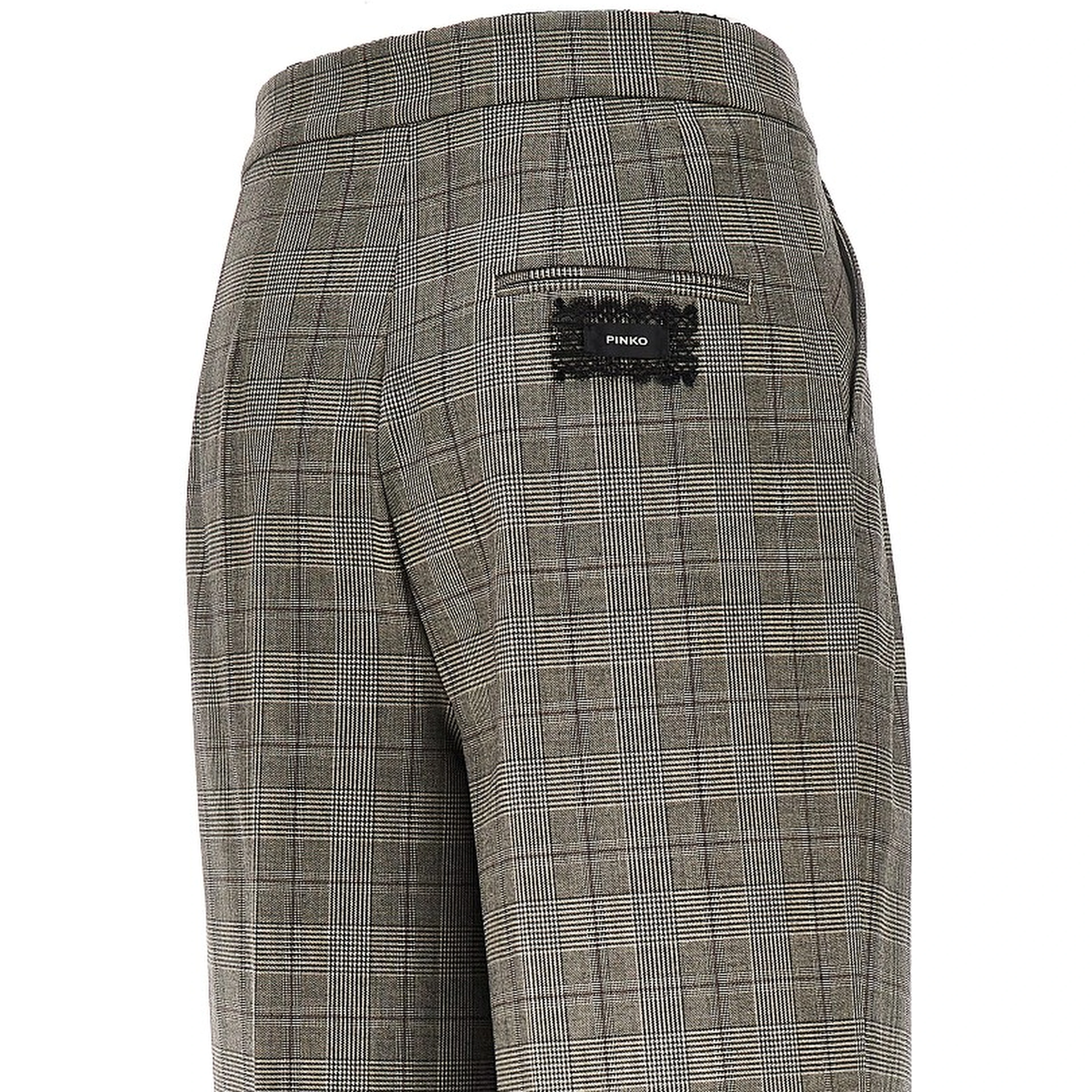 Prince of Wales wide-leg pants