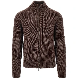 Merino wool full-zip cardigan
