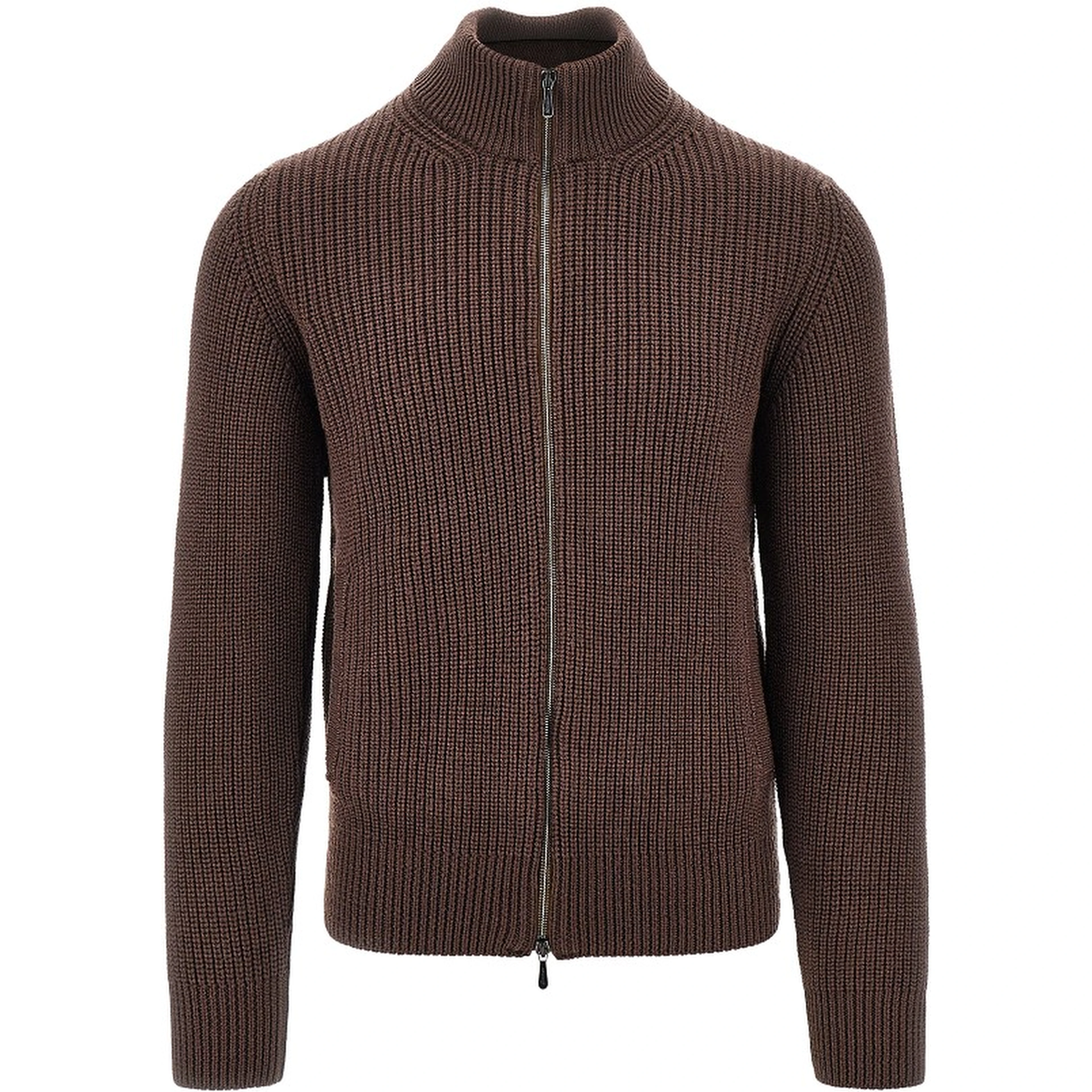 Merino wool full-zip cardigan