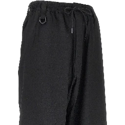 Straight leg wool-blend pants