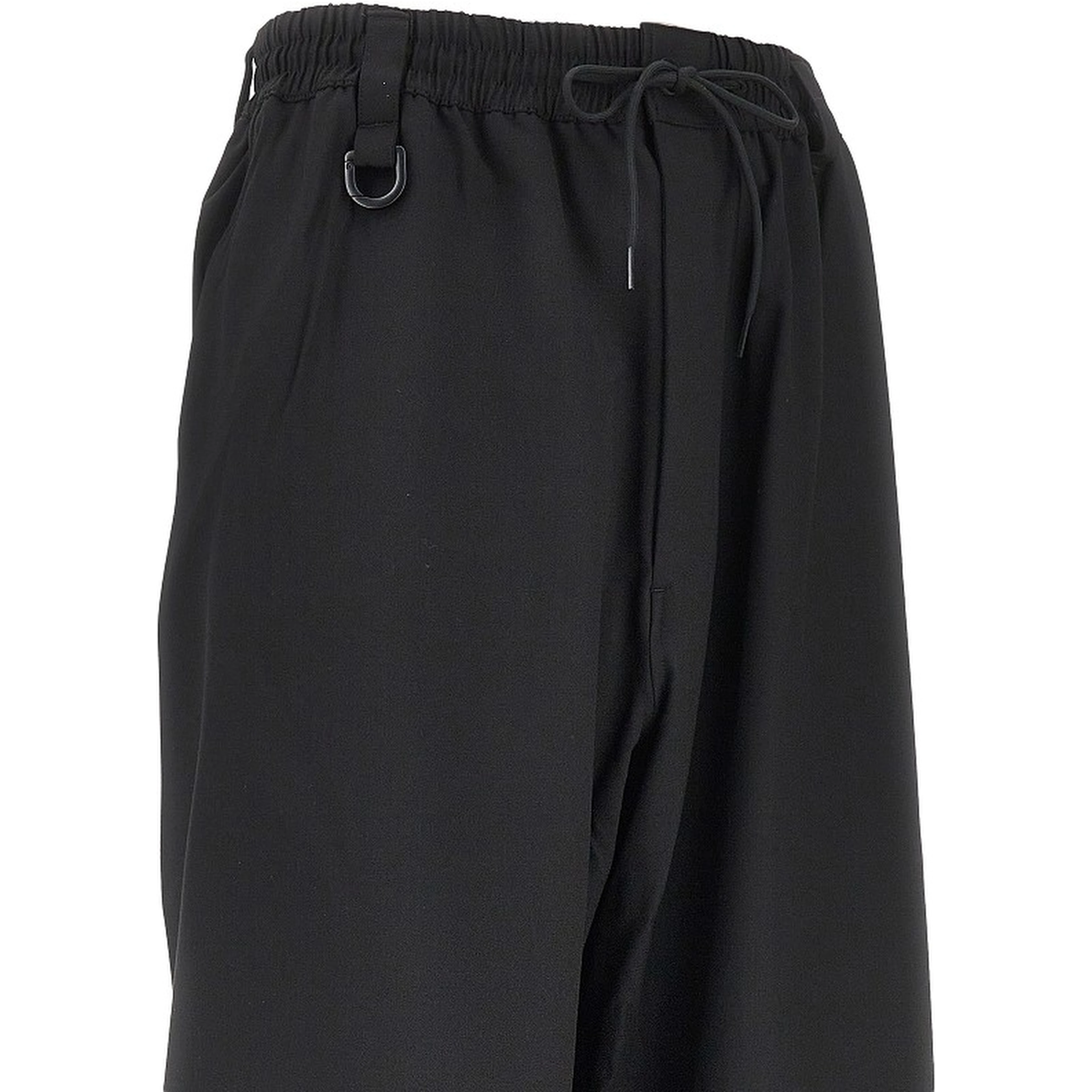 Straight leg wool-blend pants