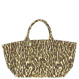 Leopard canvas XXL tote bag