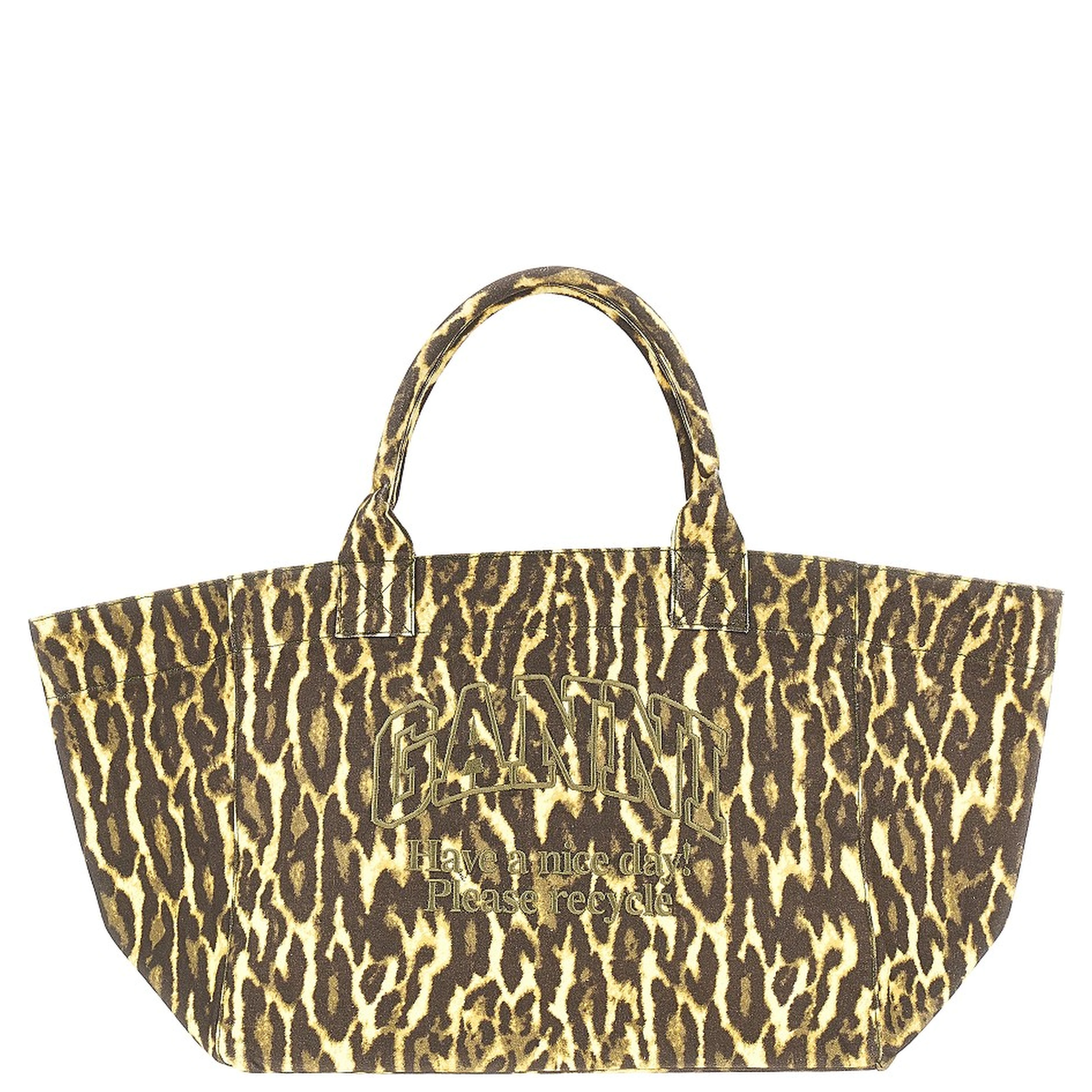 Leopard canvas XXL tote bag