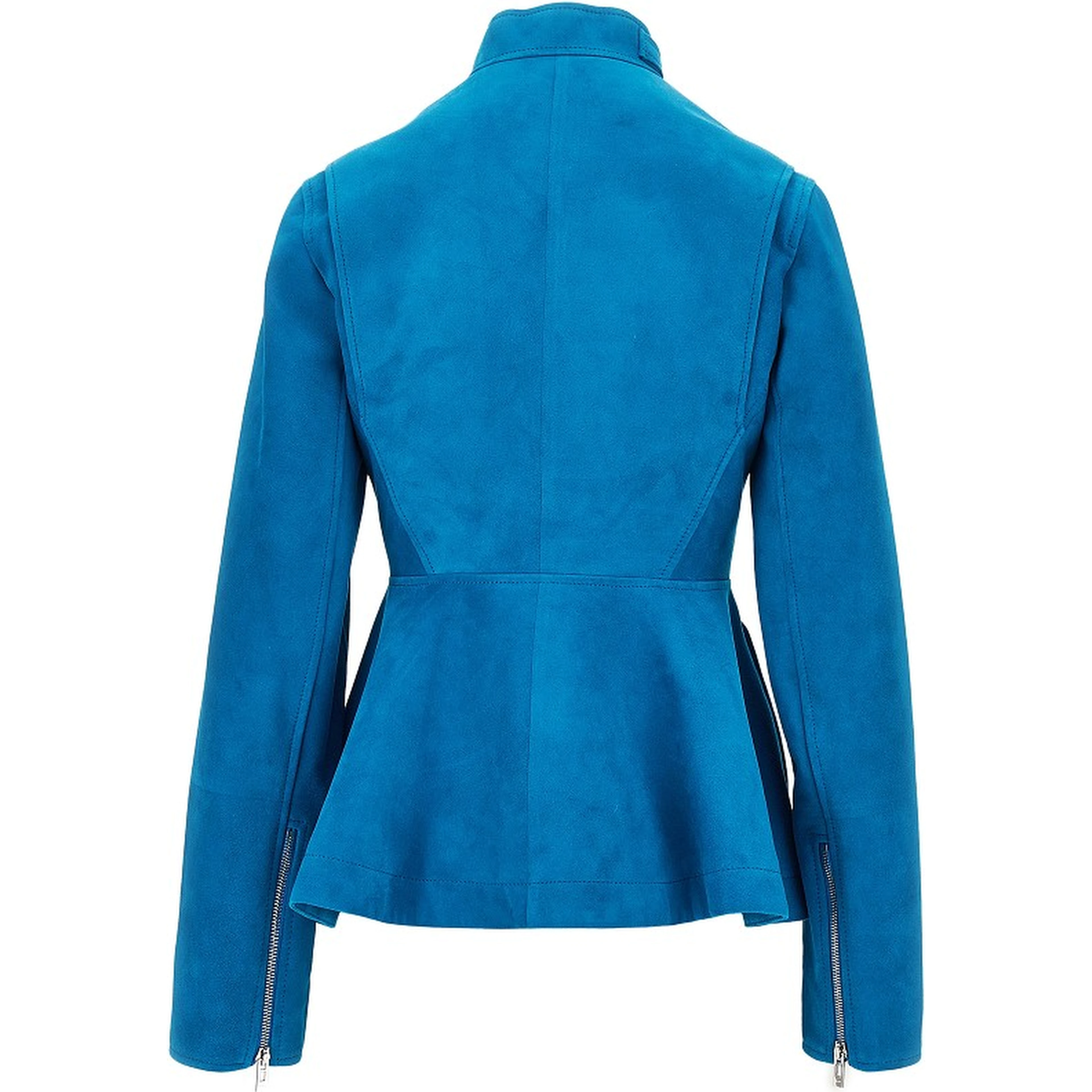 Suede leather Peplum jacket