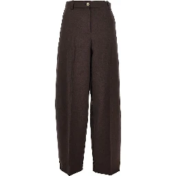 Wool-blend Barrel Leg pants
