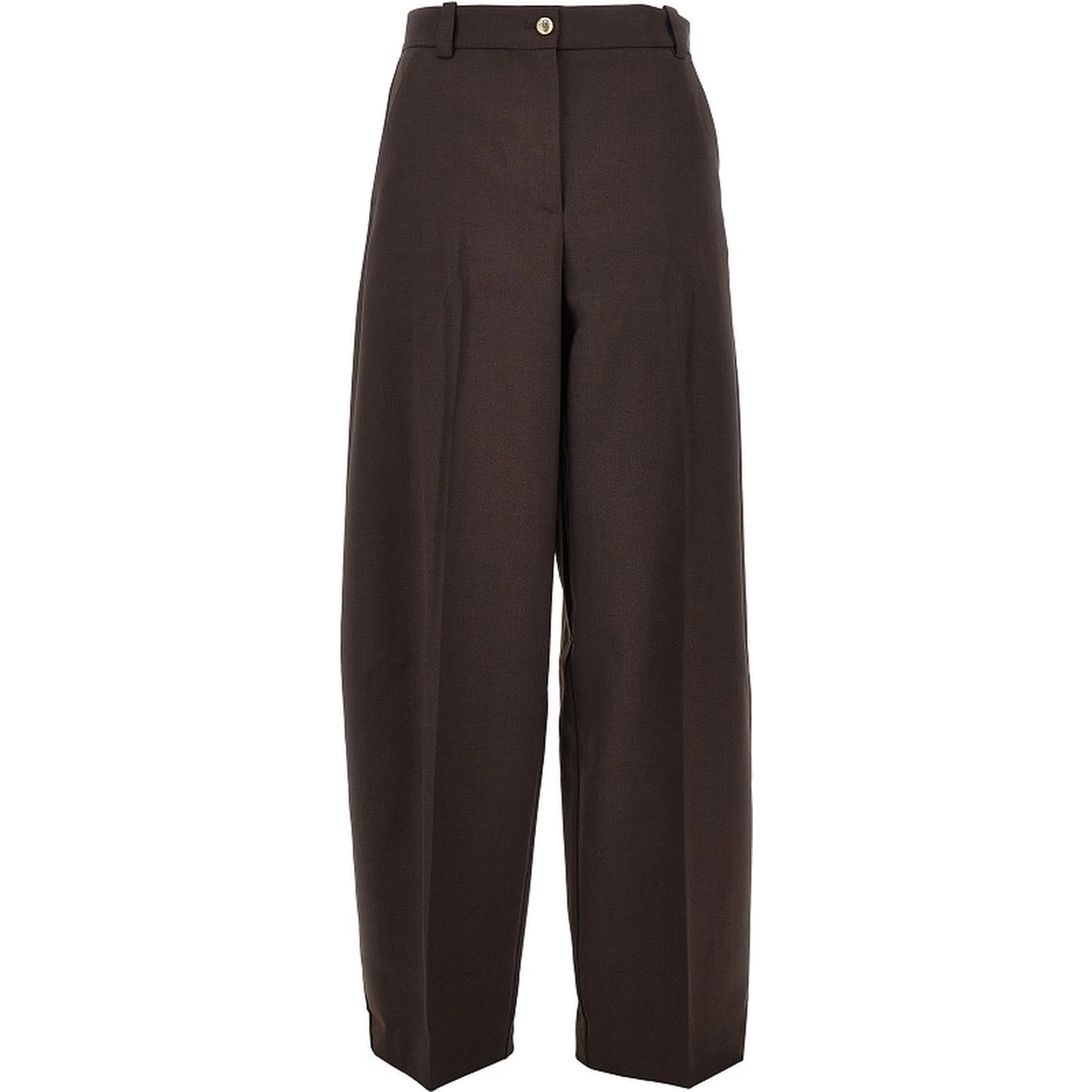 Wool-blend Barrel Leg pants
