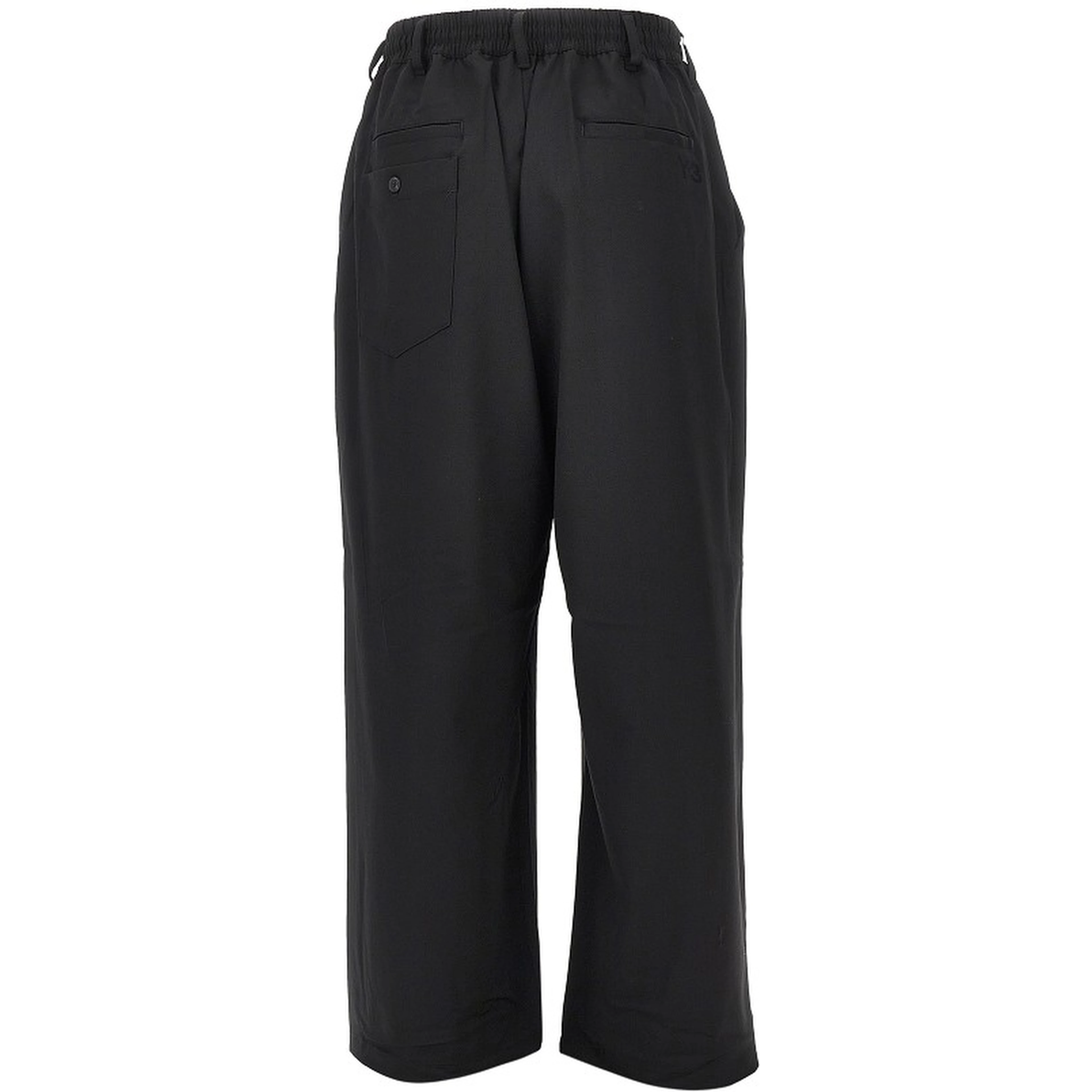 Straight leg wool-blend pants