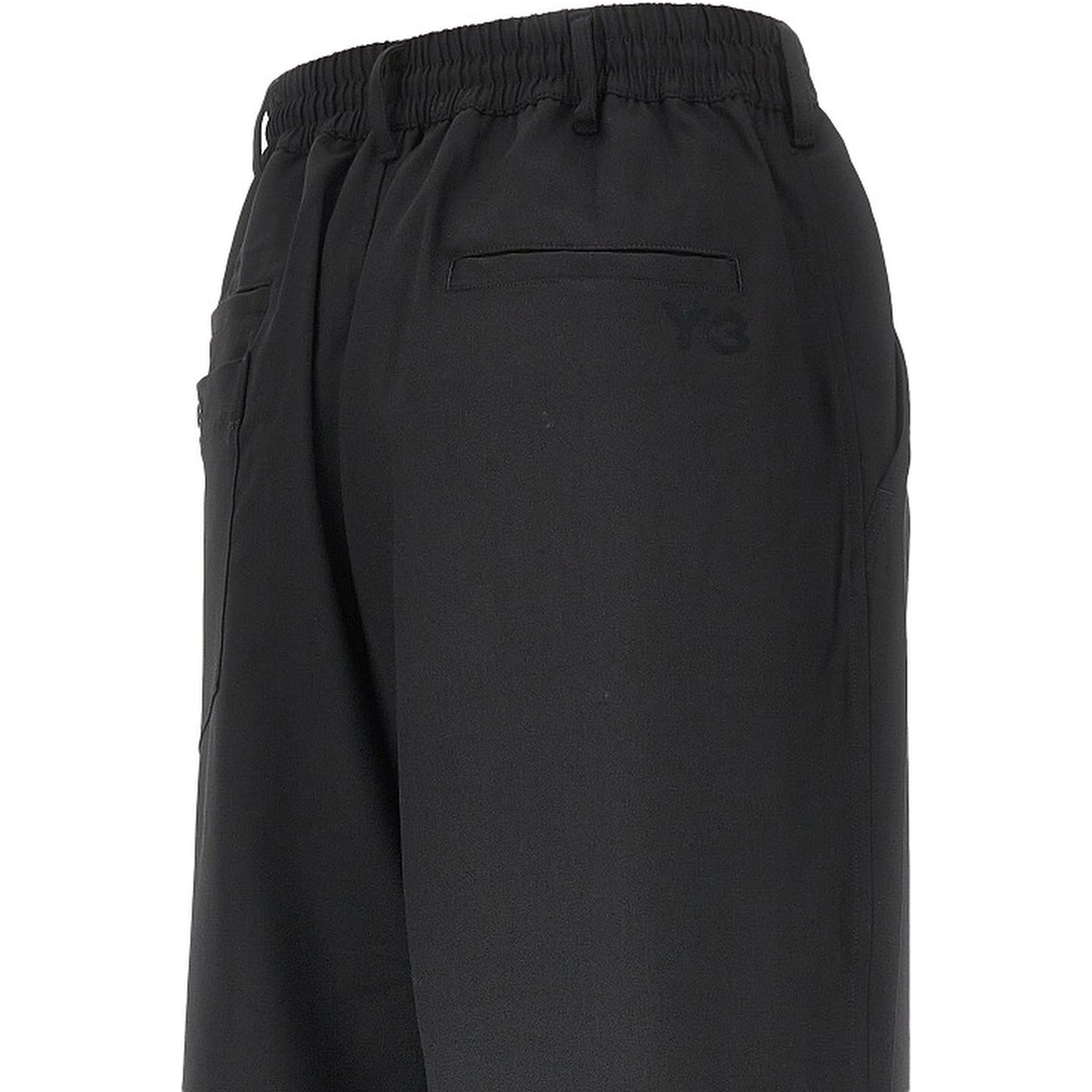 Straight leg wool-blend pants