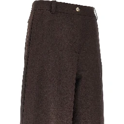 Wool-blend Barrel Leg pants
