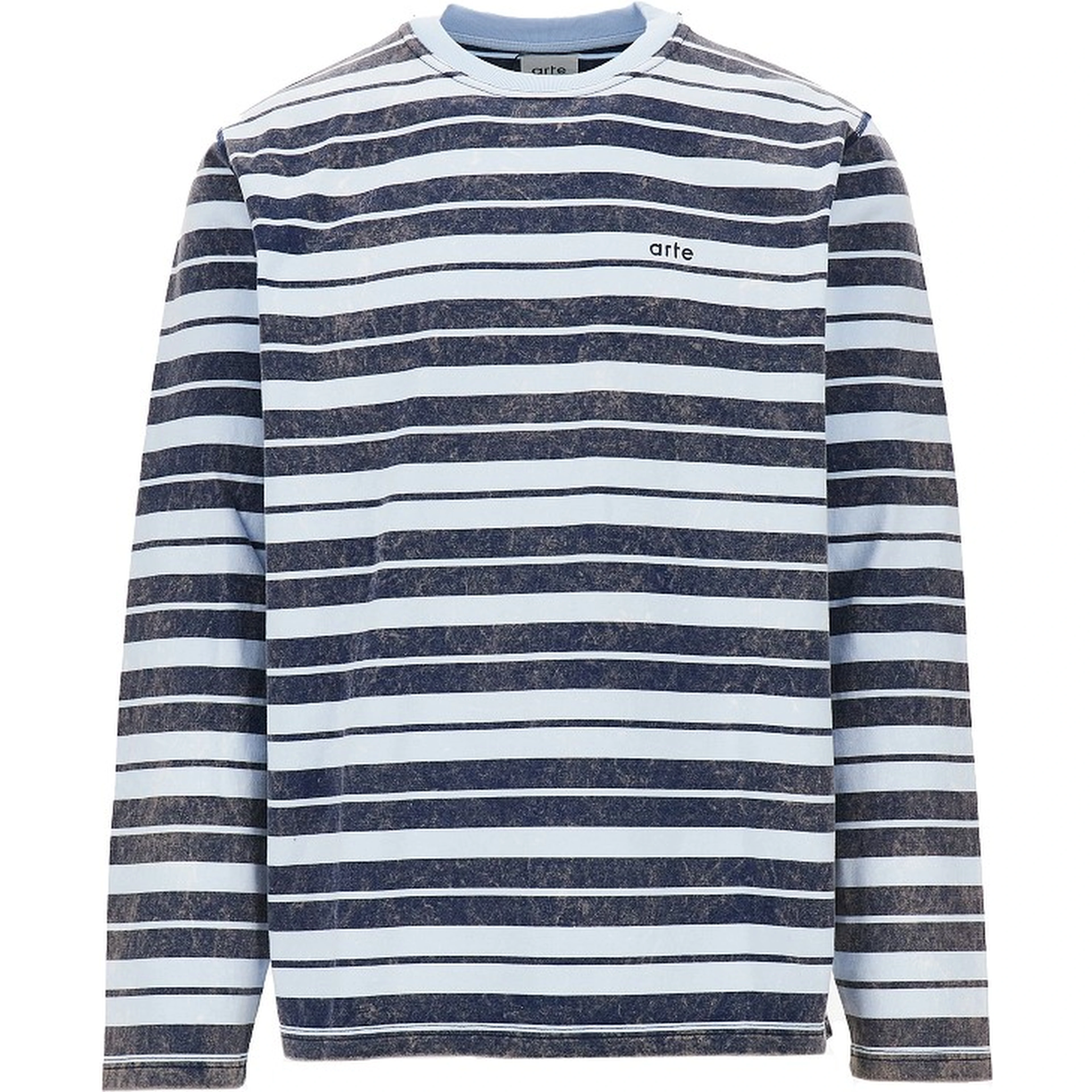 Cotton T-shirt with striped motif
