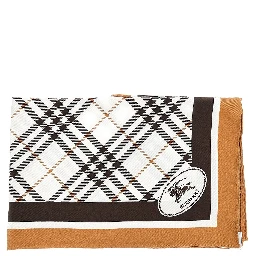 Check silk scarf