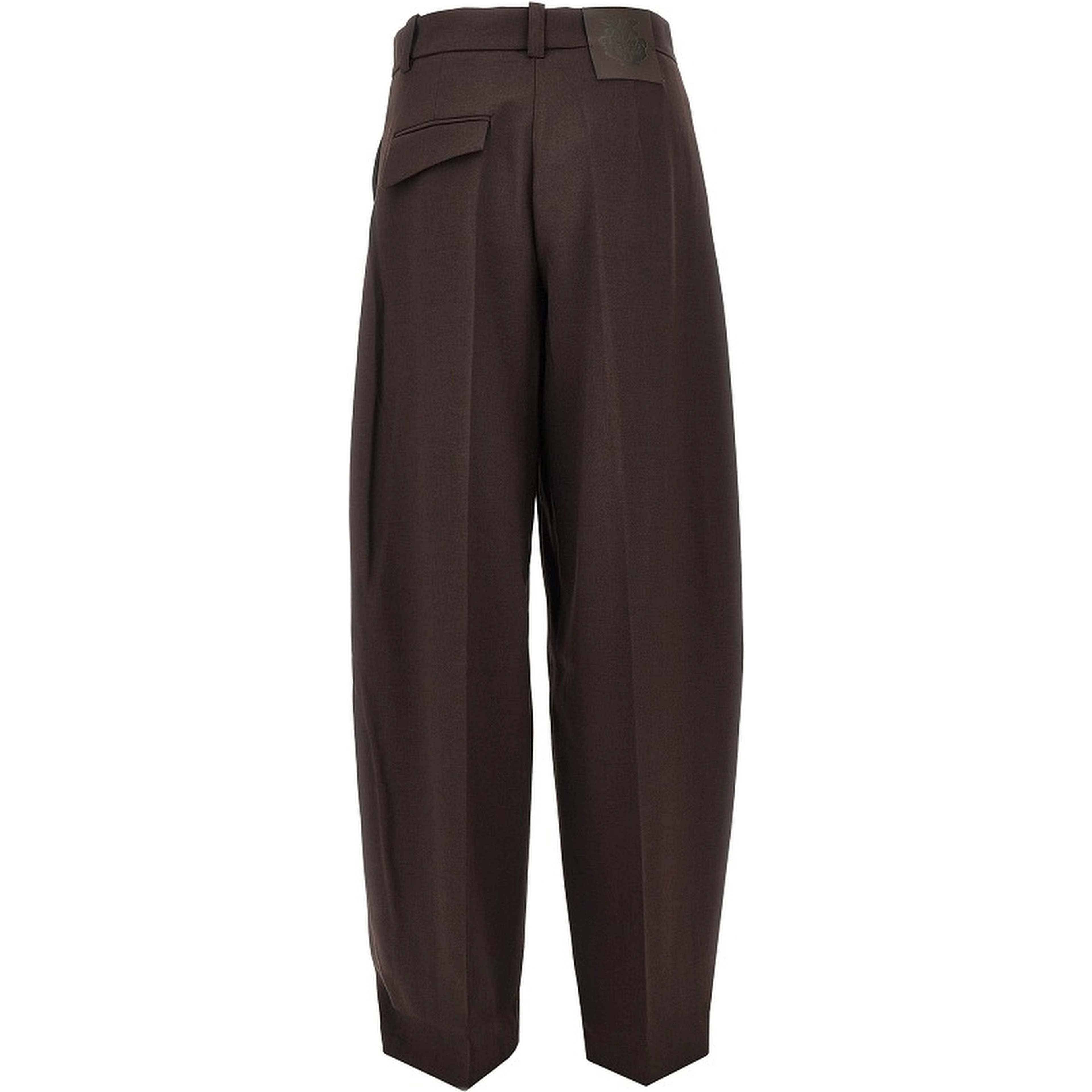 Wool-blend Barrel Leg pants