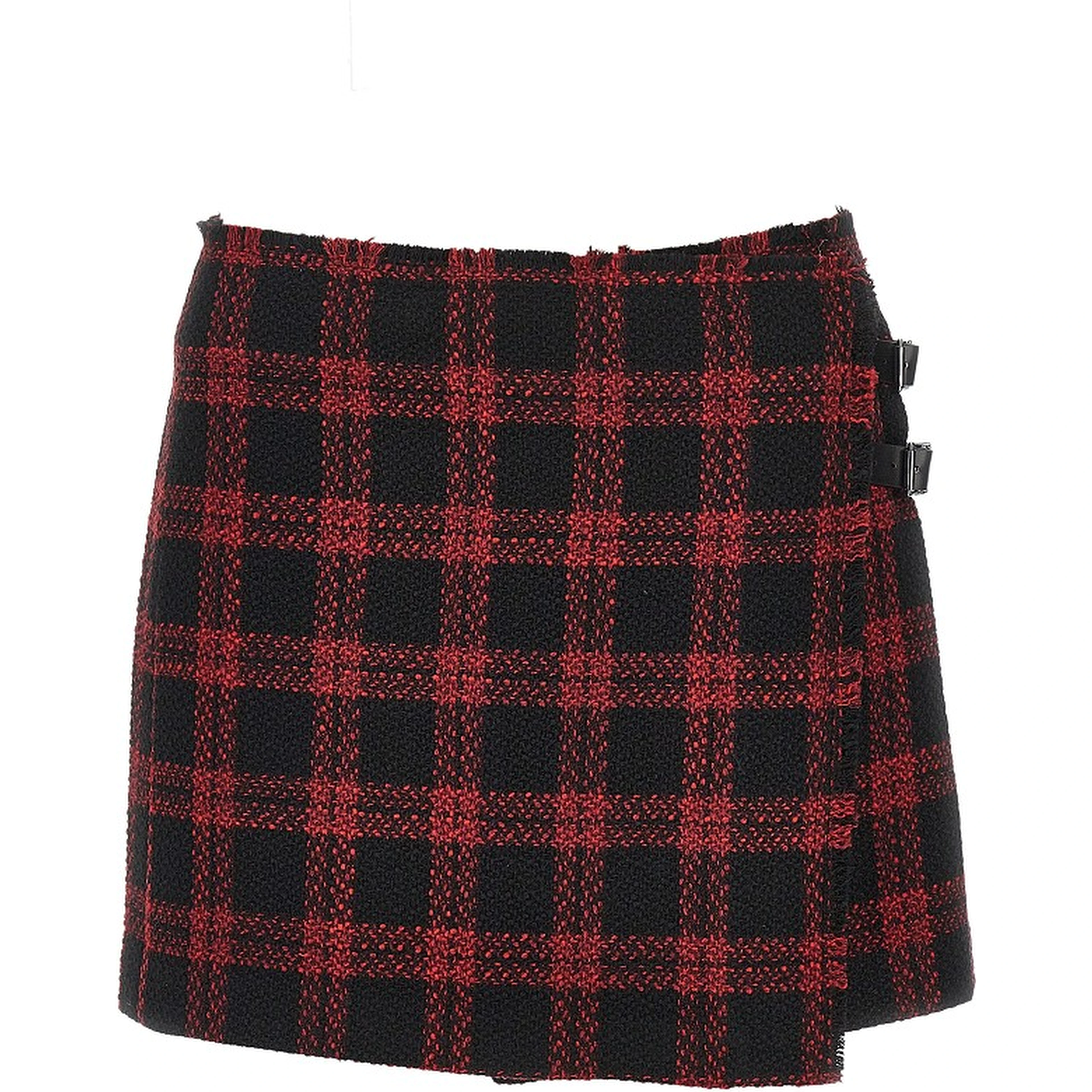 Check tweed mini skirt