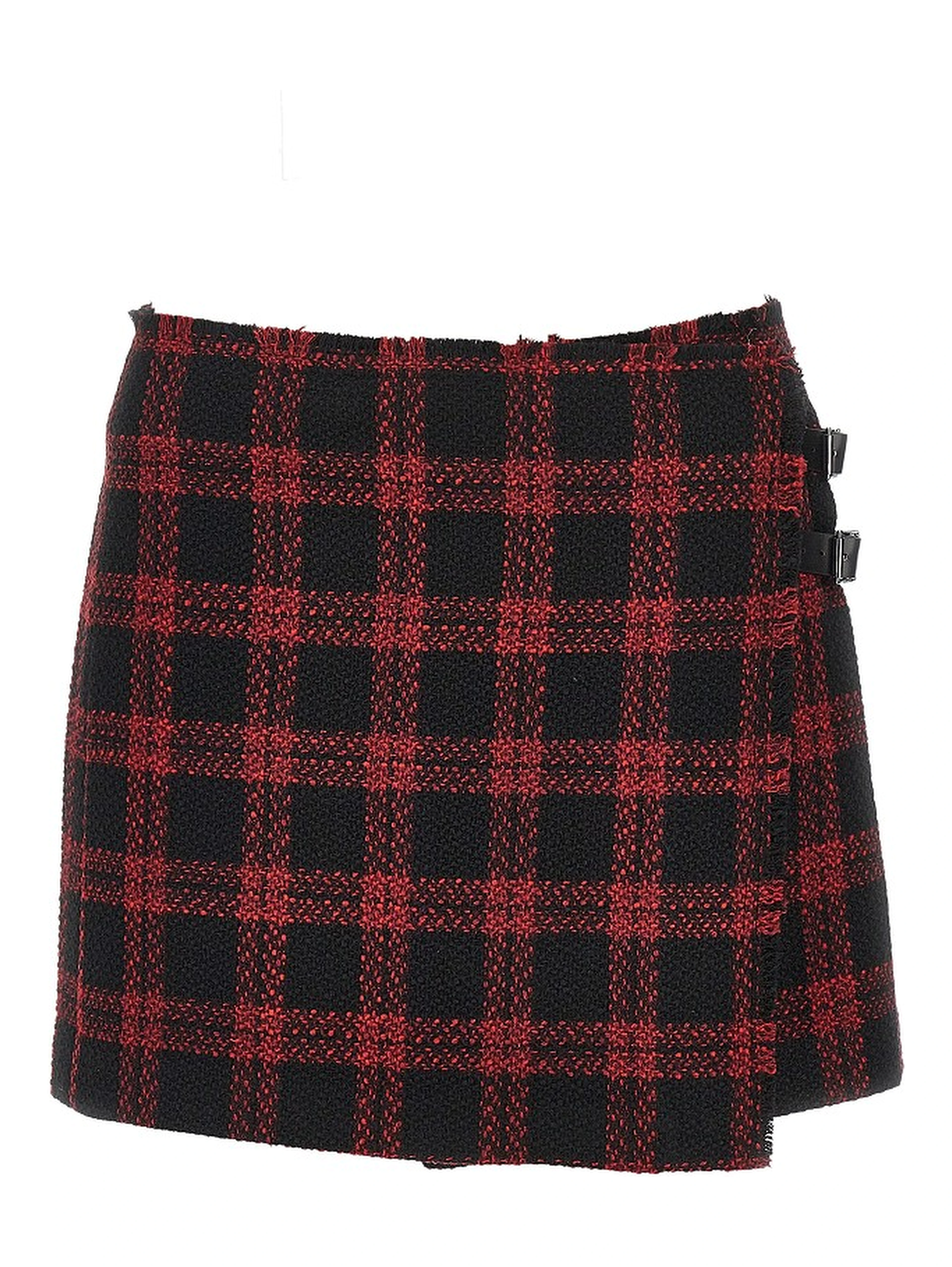 Check tweed mini skirt