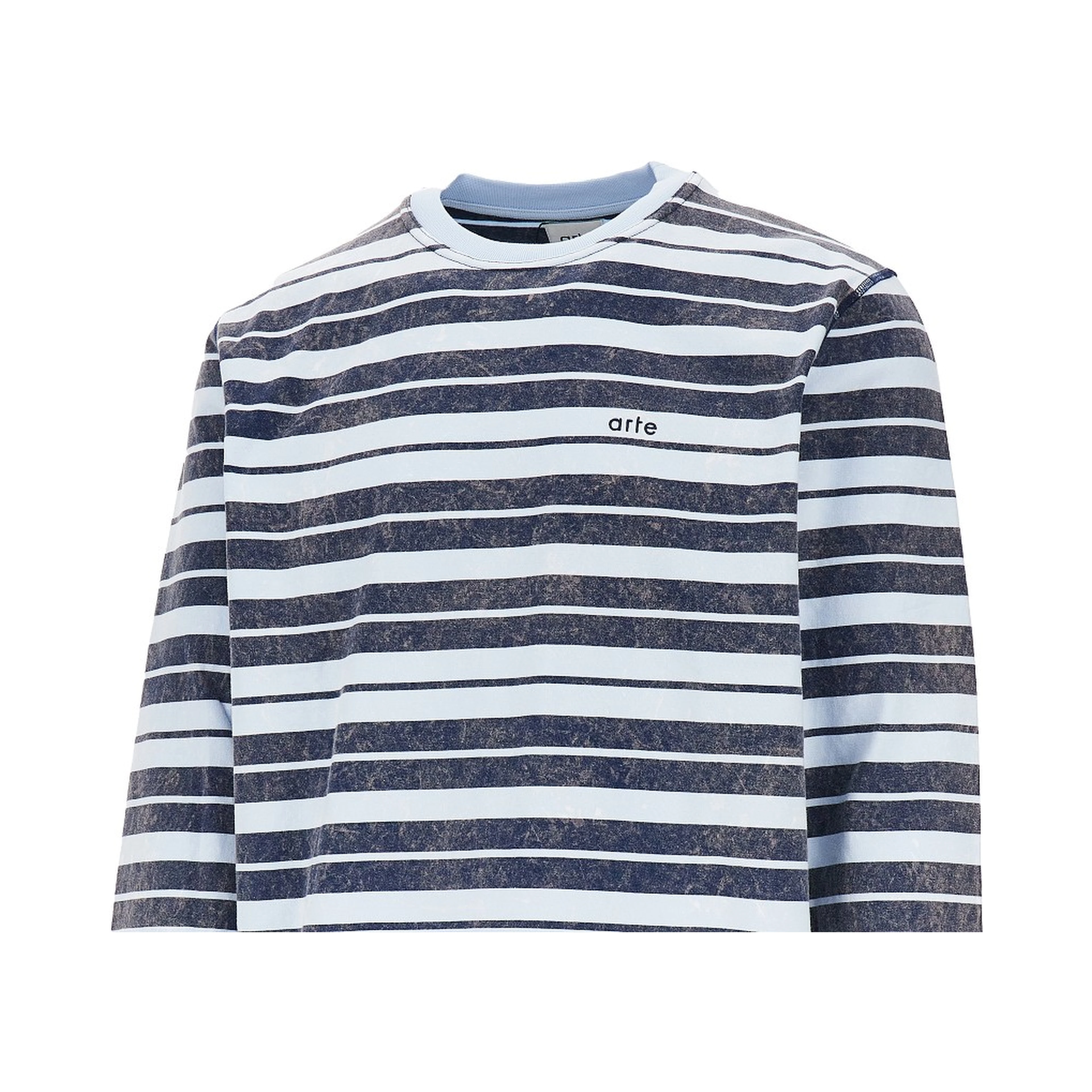 Cotton T-shirt with striped motif