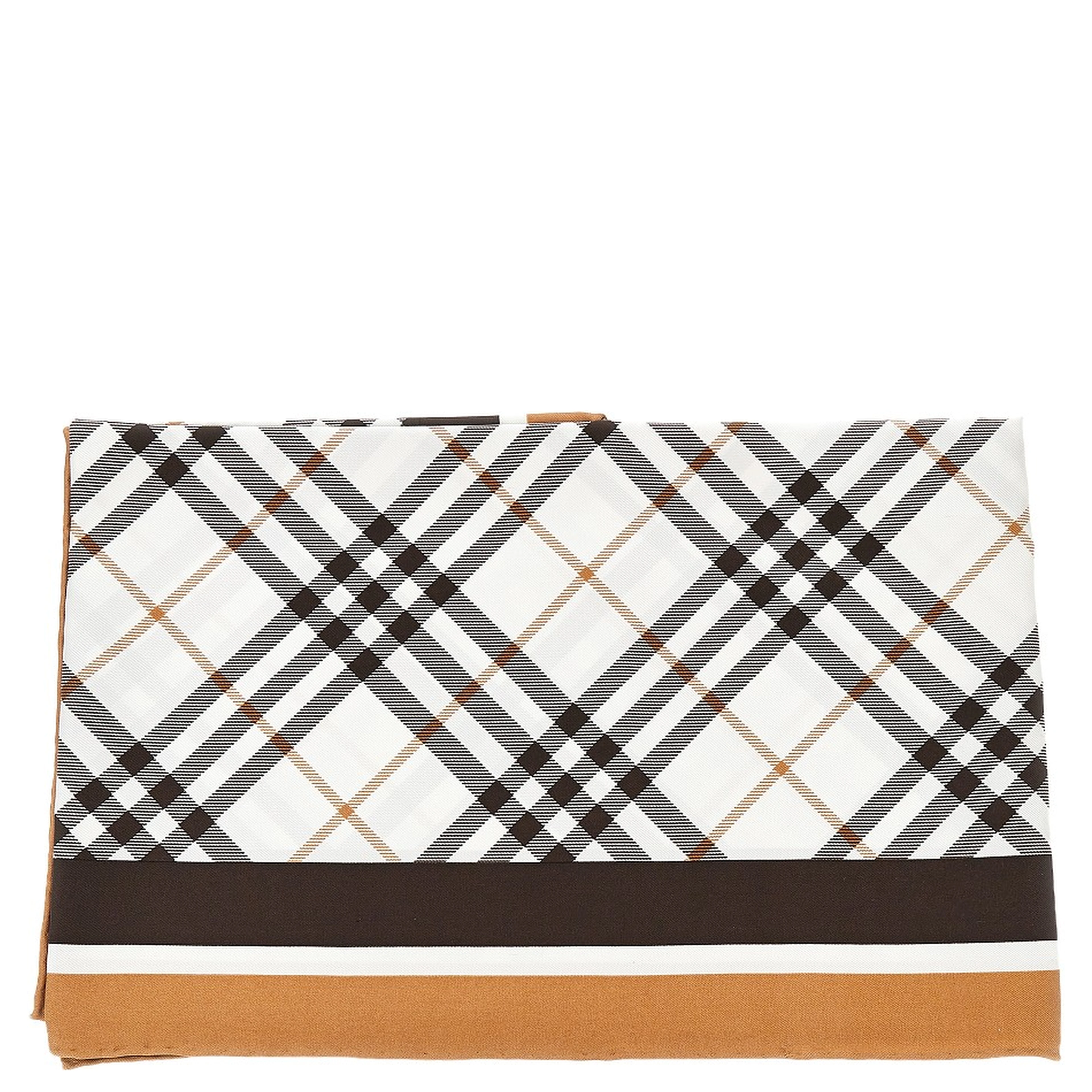 Check silk scarf