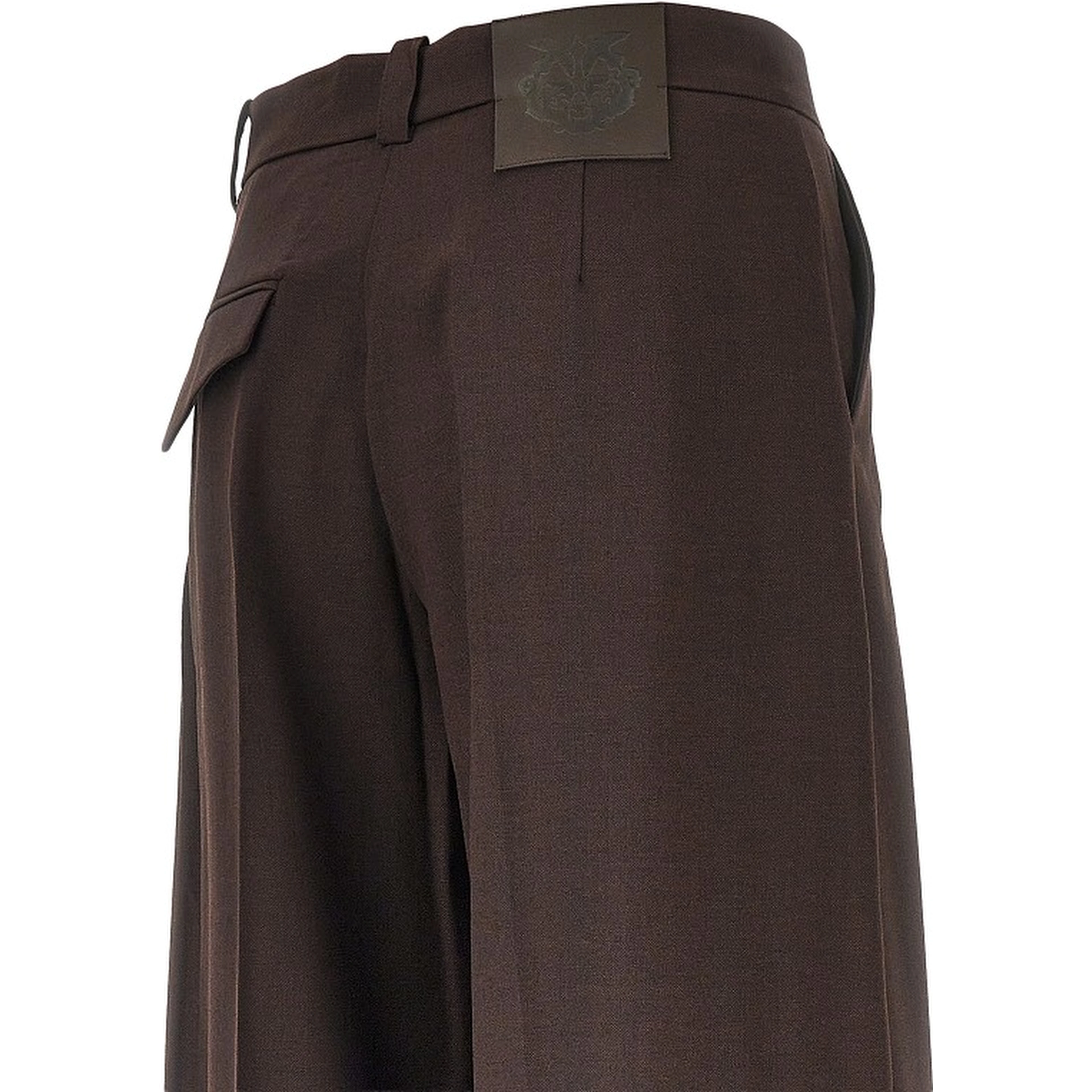 Wool-blend Barrel Leg pants