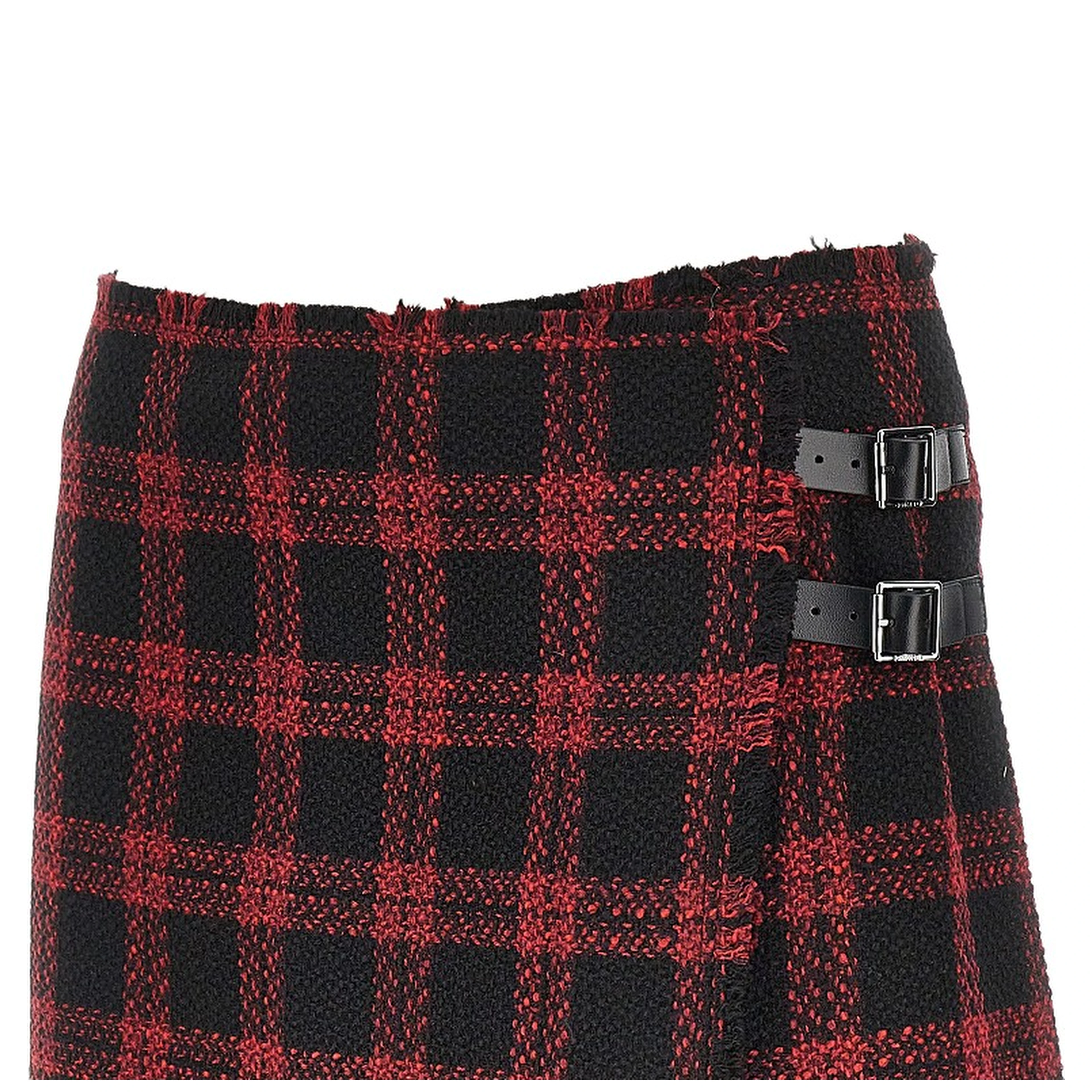 Check tweed mini skirt