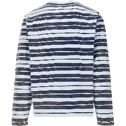 Cotton T-shirt with striped motif