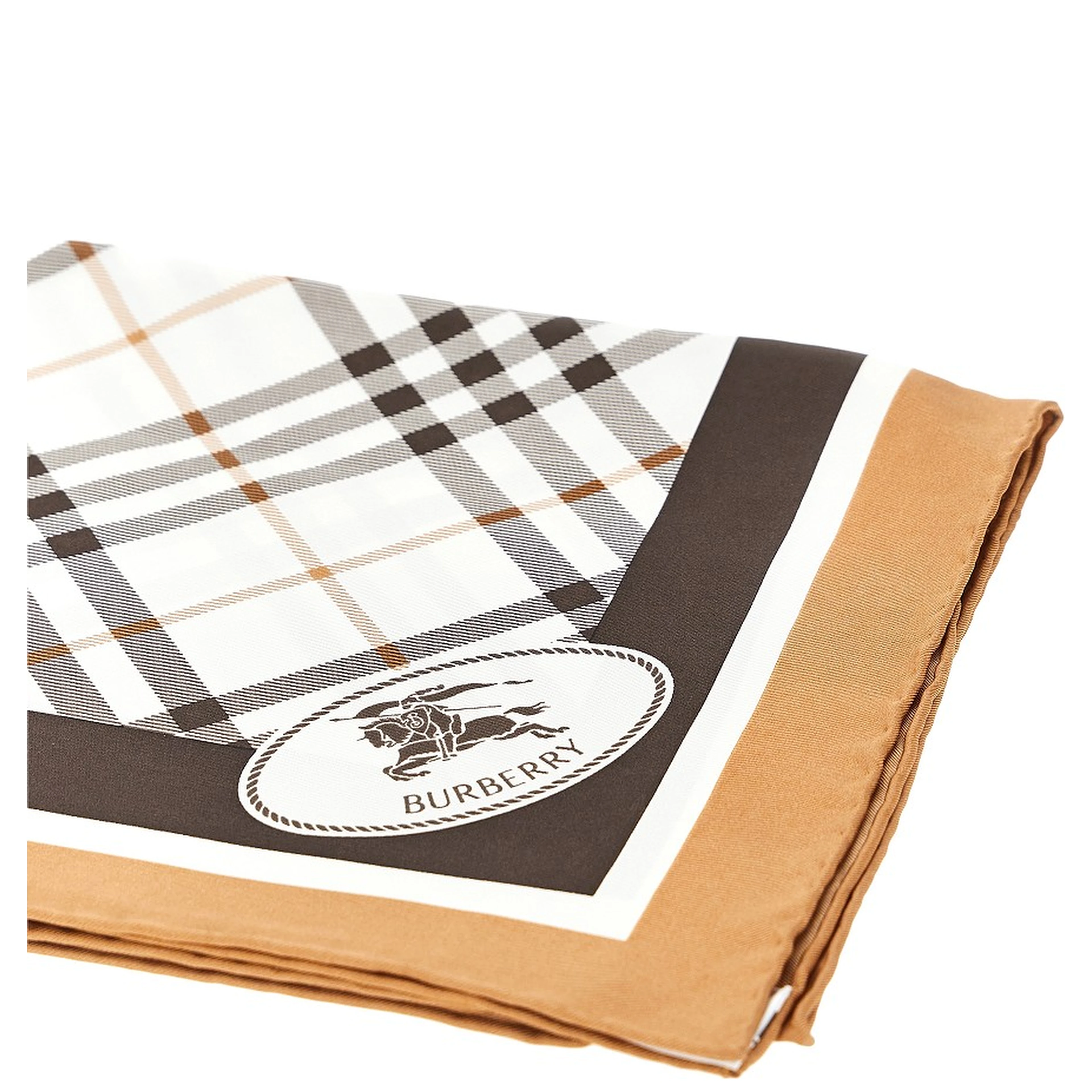 Check silk scarf
