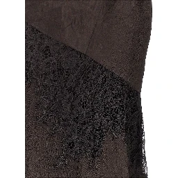 Jacquard fabric and lace slipdress