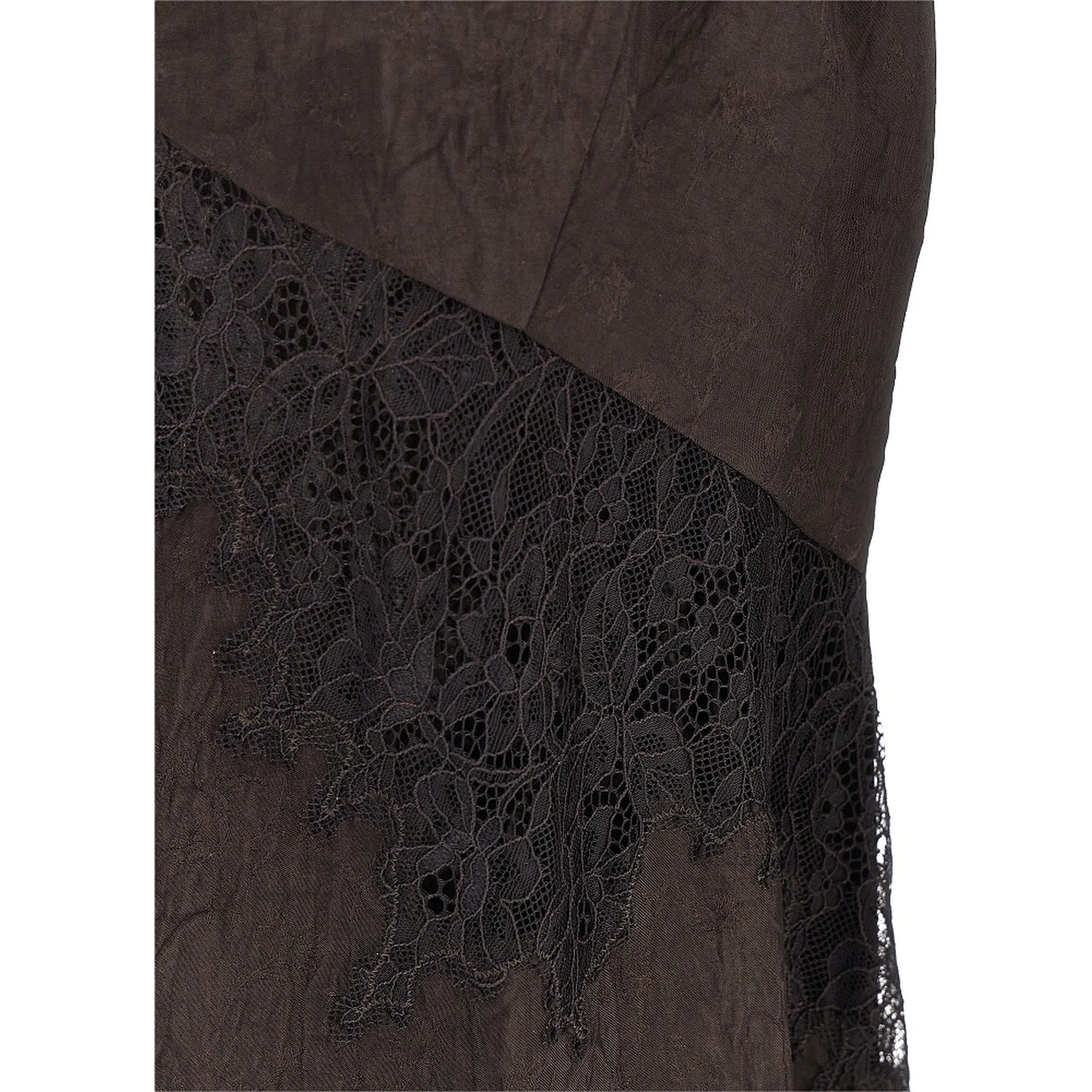 Jacquard fabric and lace slipdress
