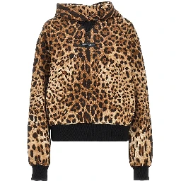 Leo-print hoodie