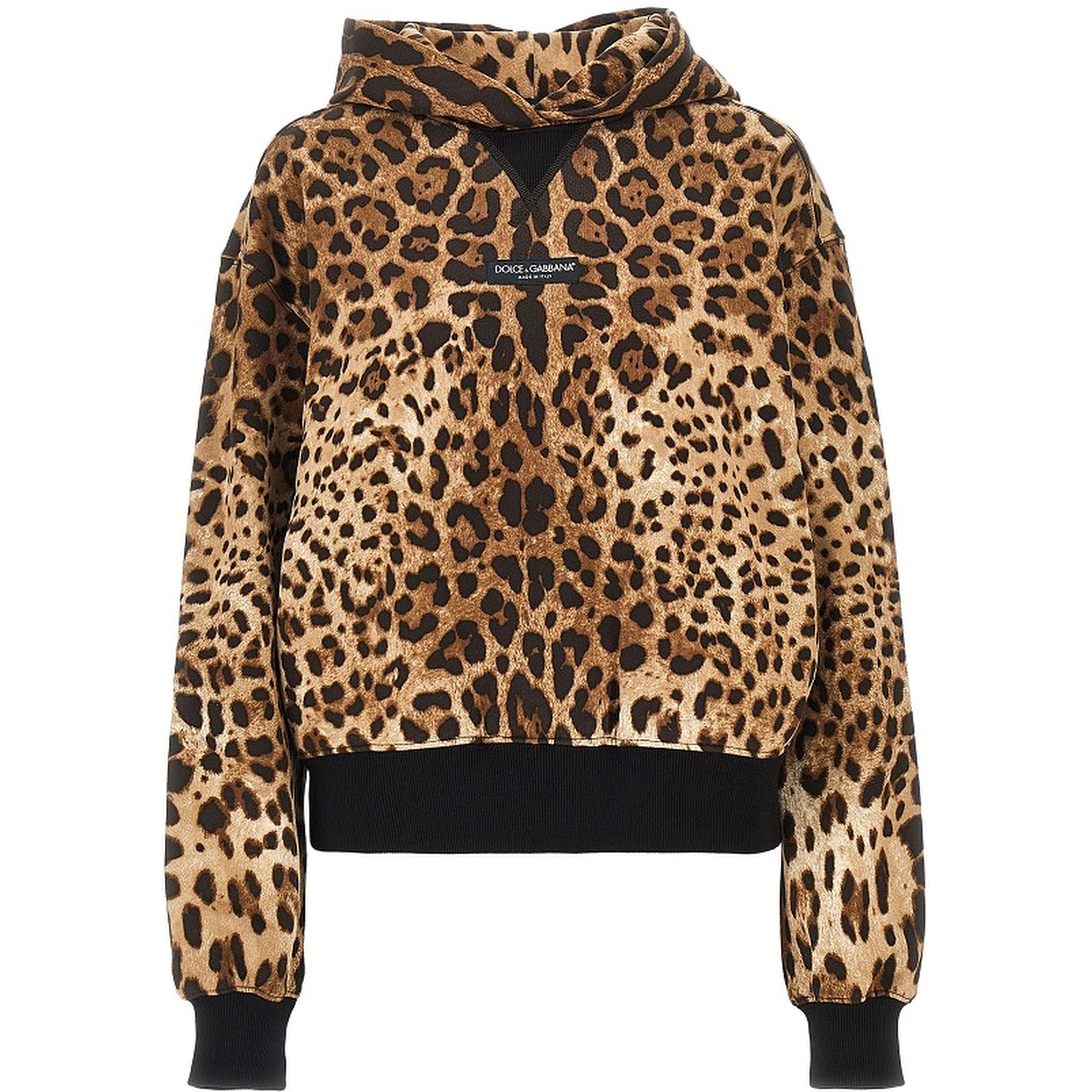 Leo-print hoodie