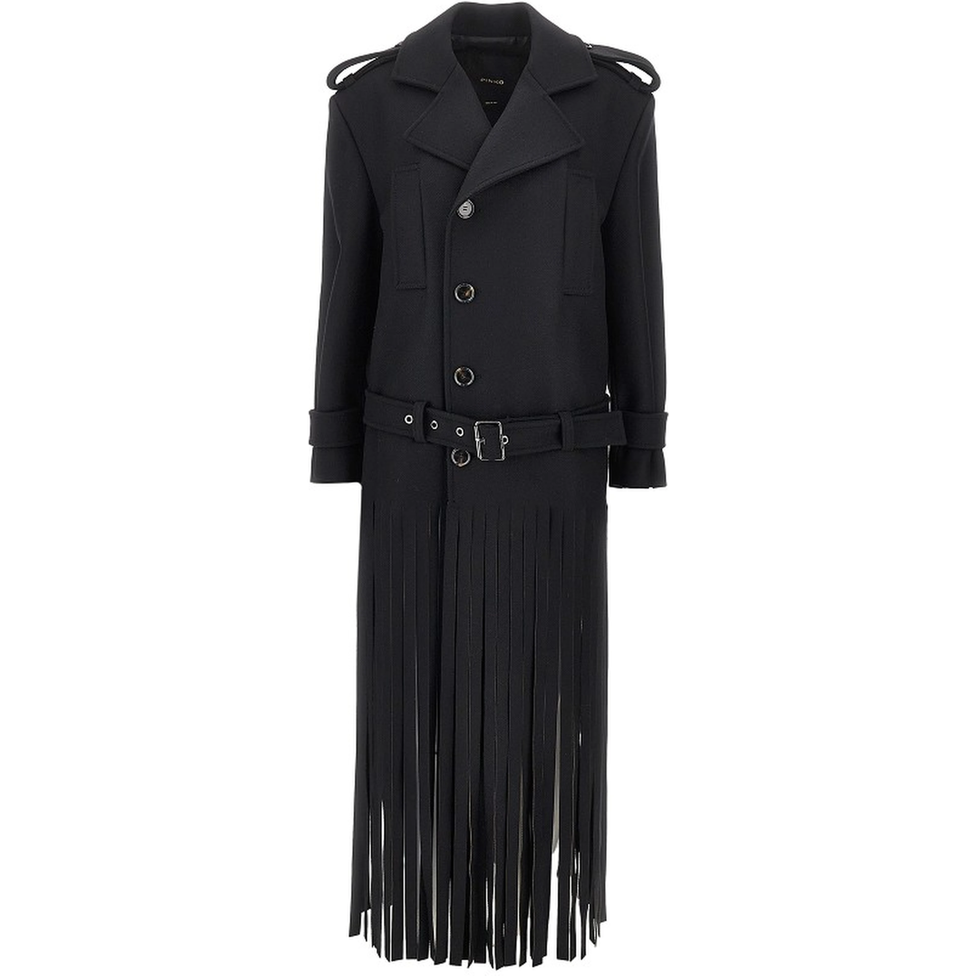 Fringed oversized cloth coat