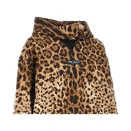 Leo-print hoodie