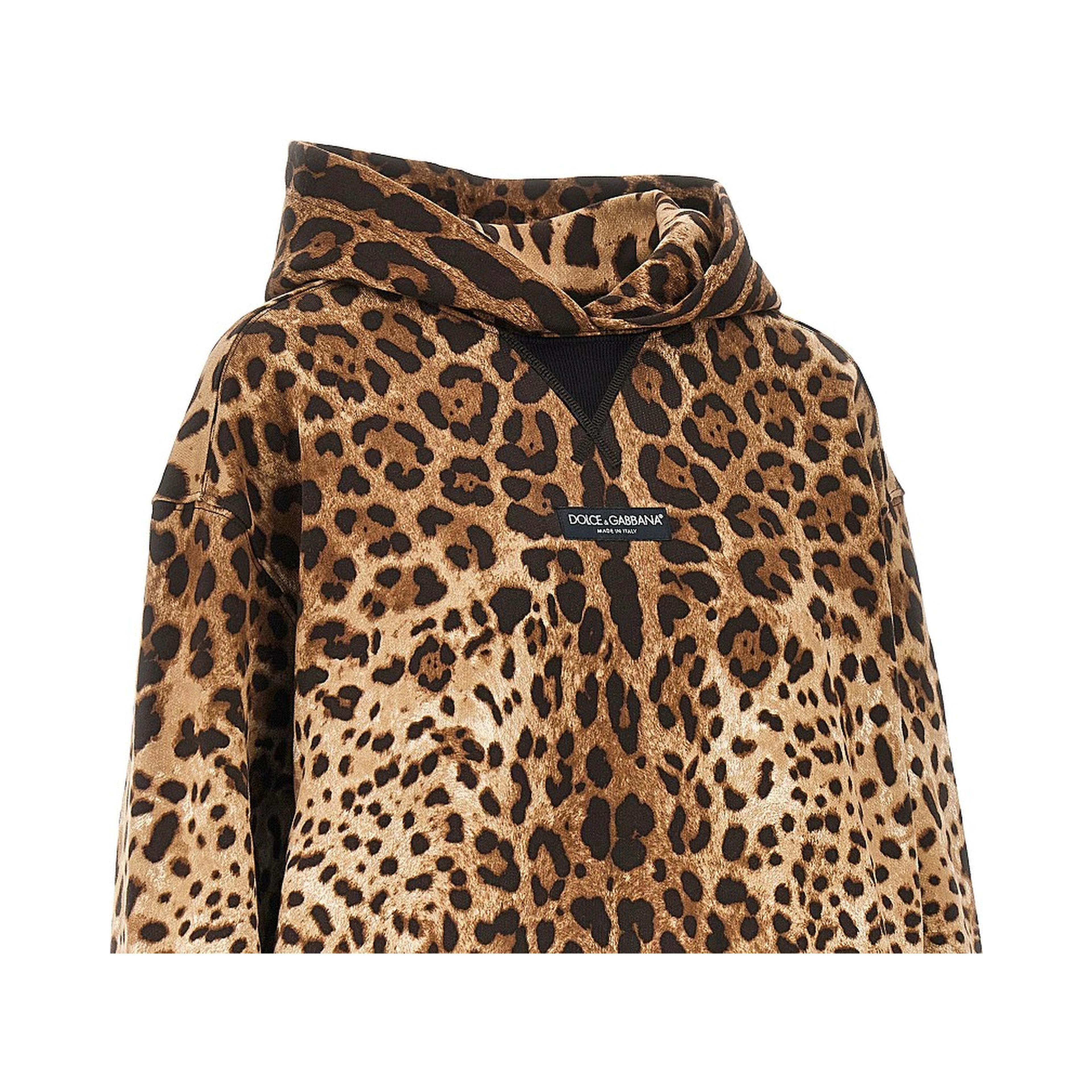 Leo-print hoodie
