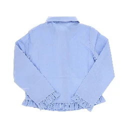 Ruffled poplin shirt