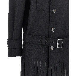 Fringed oversized cloth coat