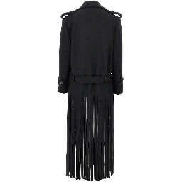 Fringed oversized cloth coat