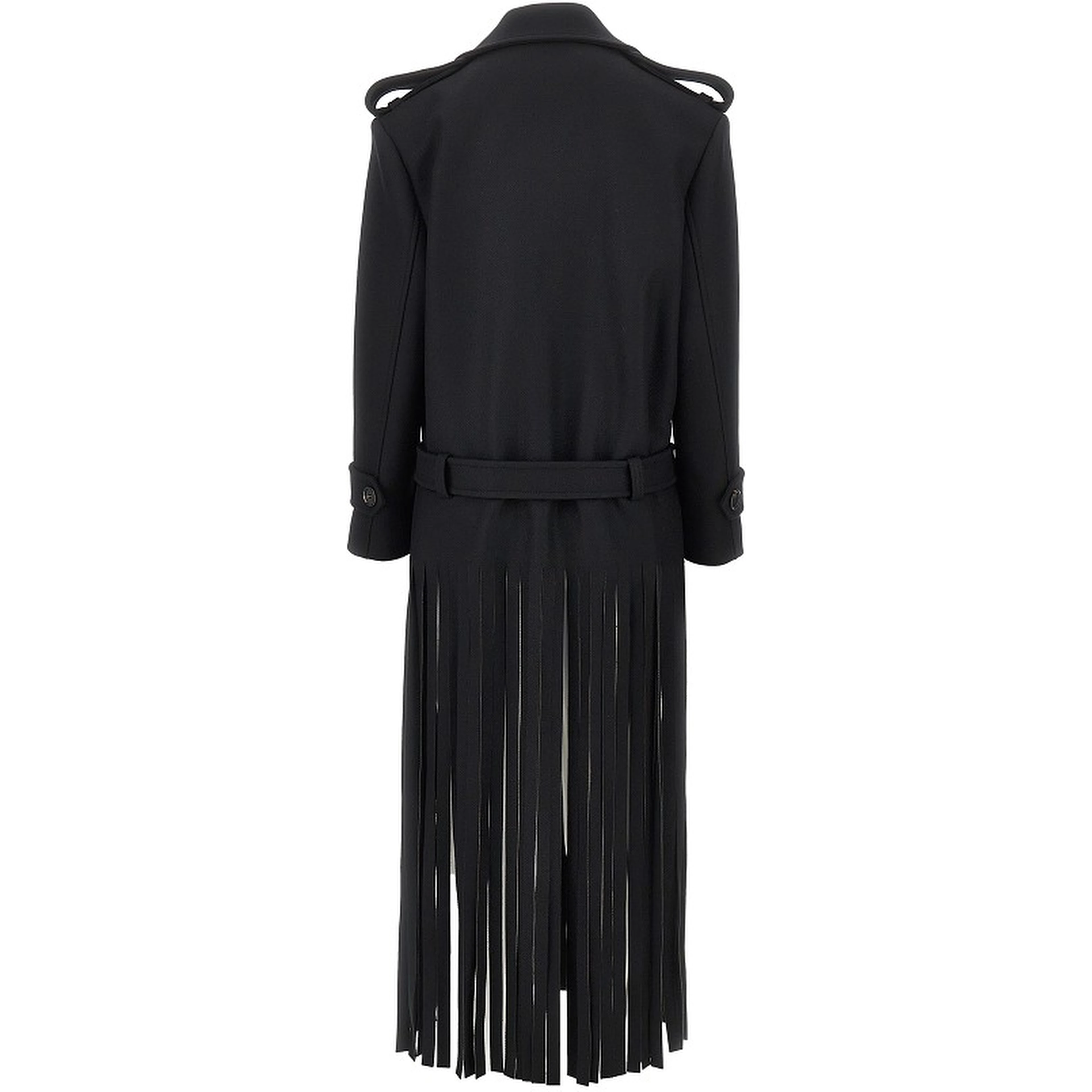 Fringed oversized cloth coat