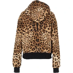 Leo-print hoodie