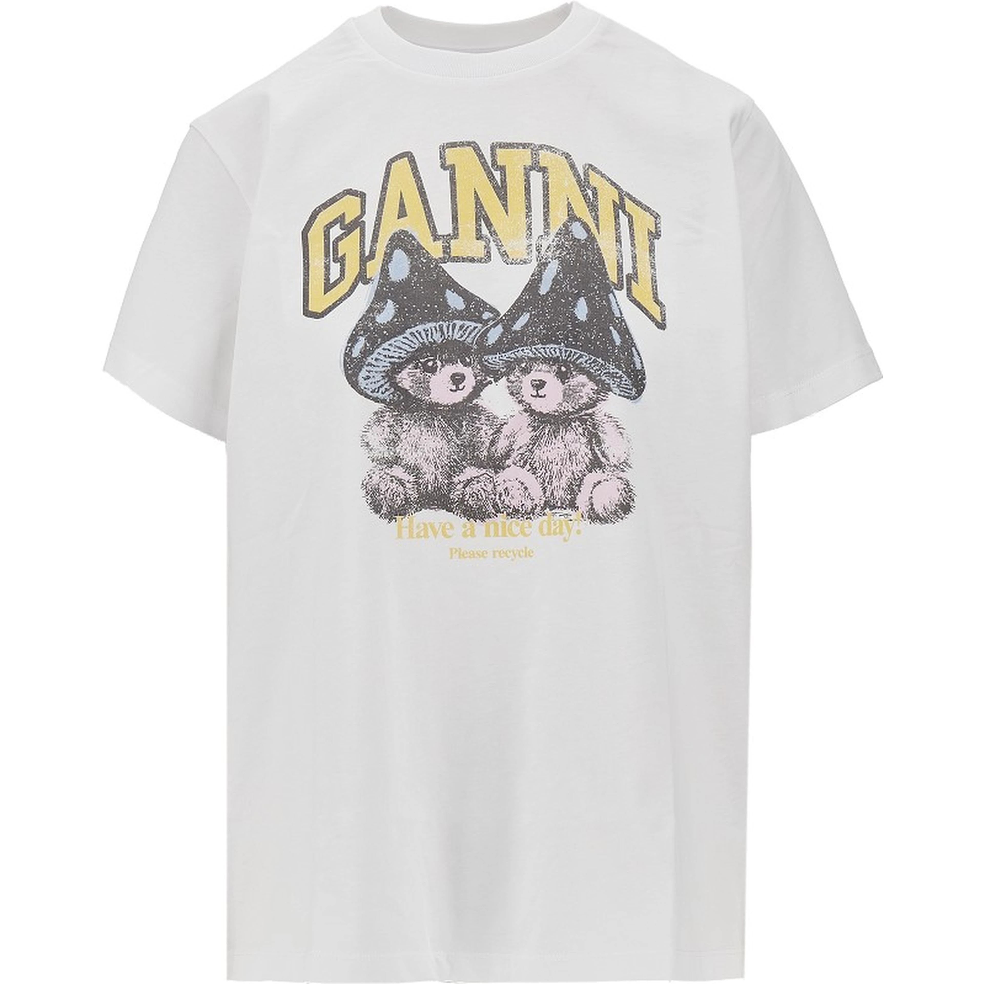 'Mushroom Teddy' print T-shirt