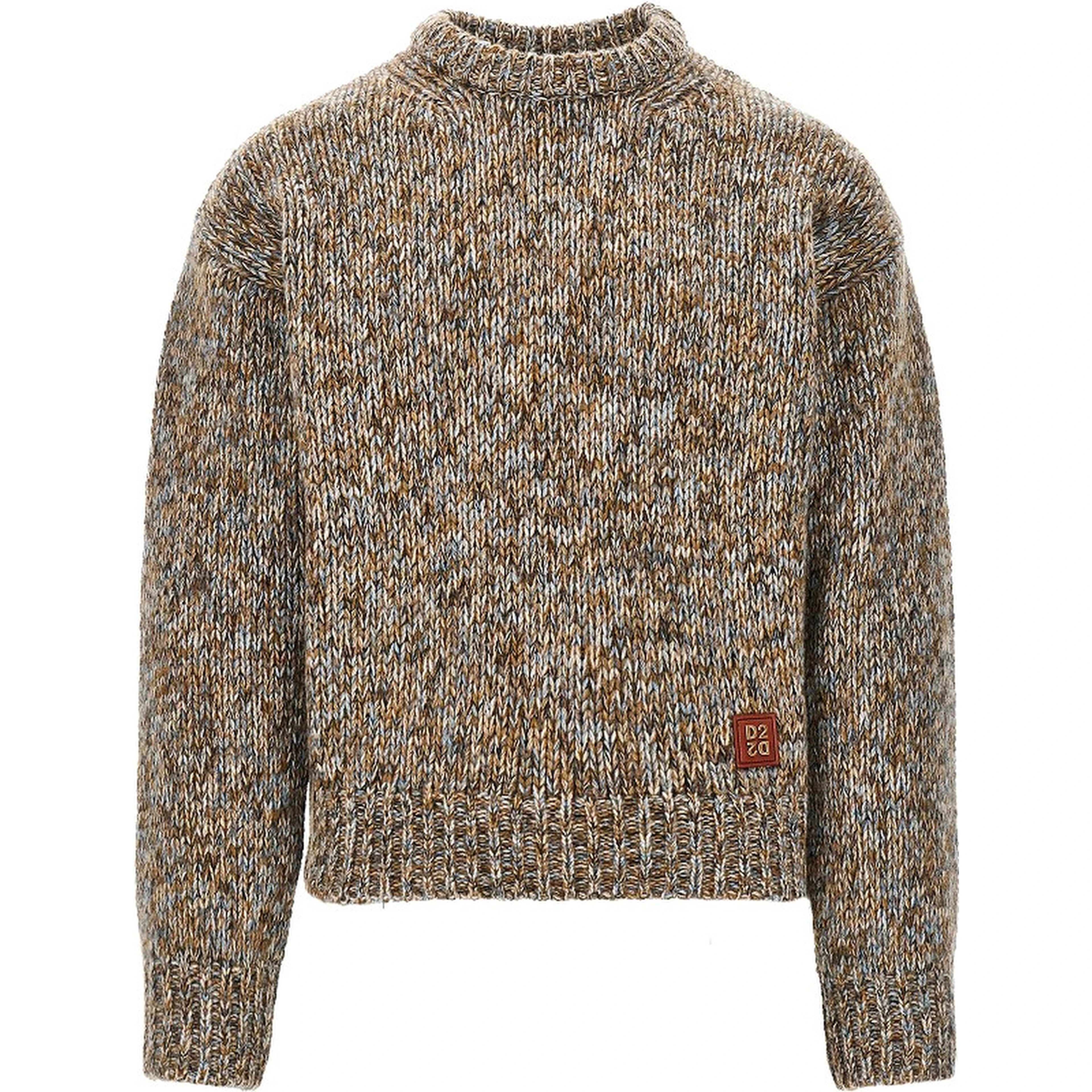 Virgin wool-blend yarn sweater