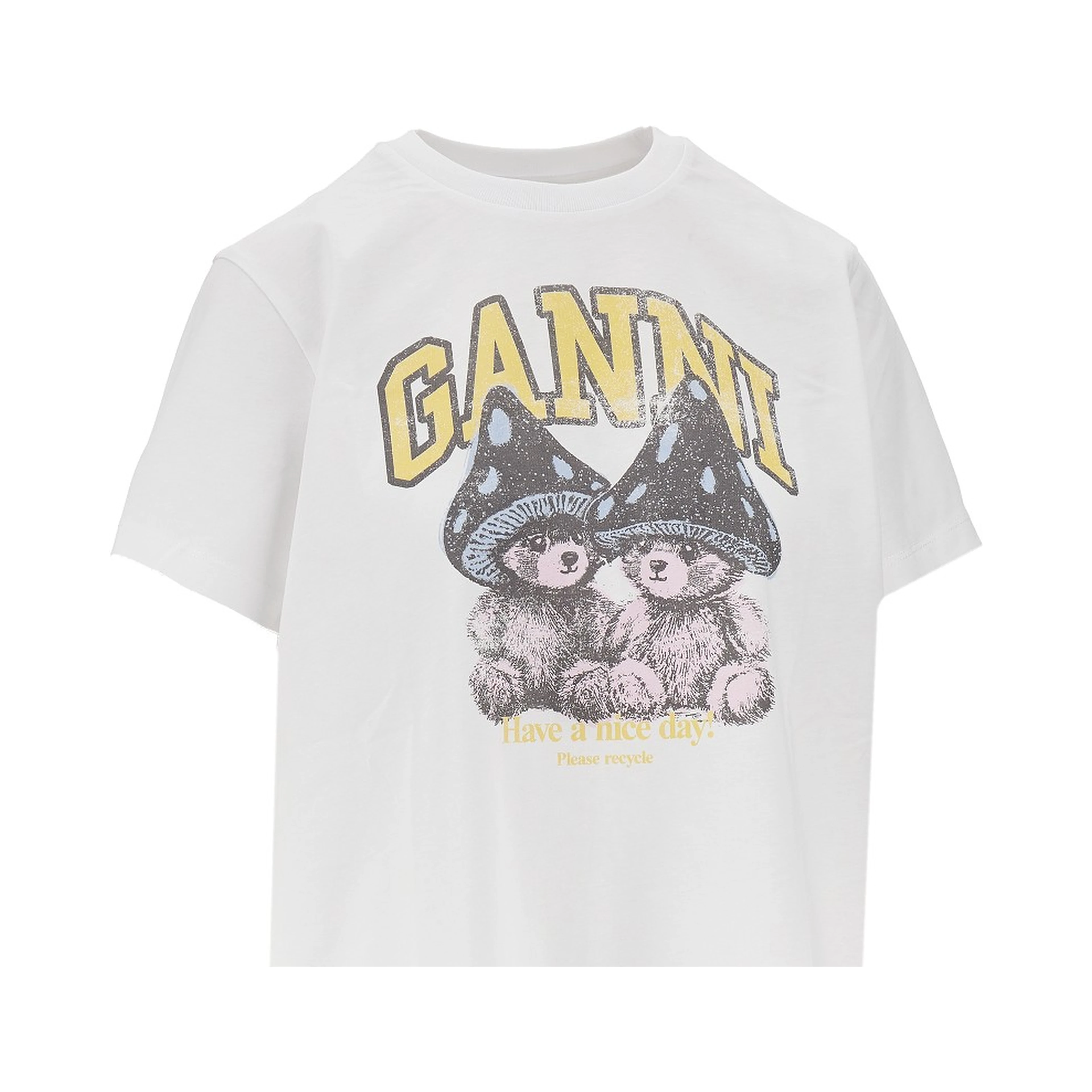 'Mushroom Teddy' print T-shirt
