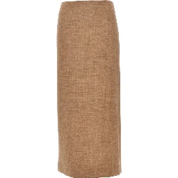 'Jackie' stretch wool midi skirt