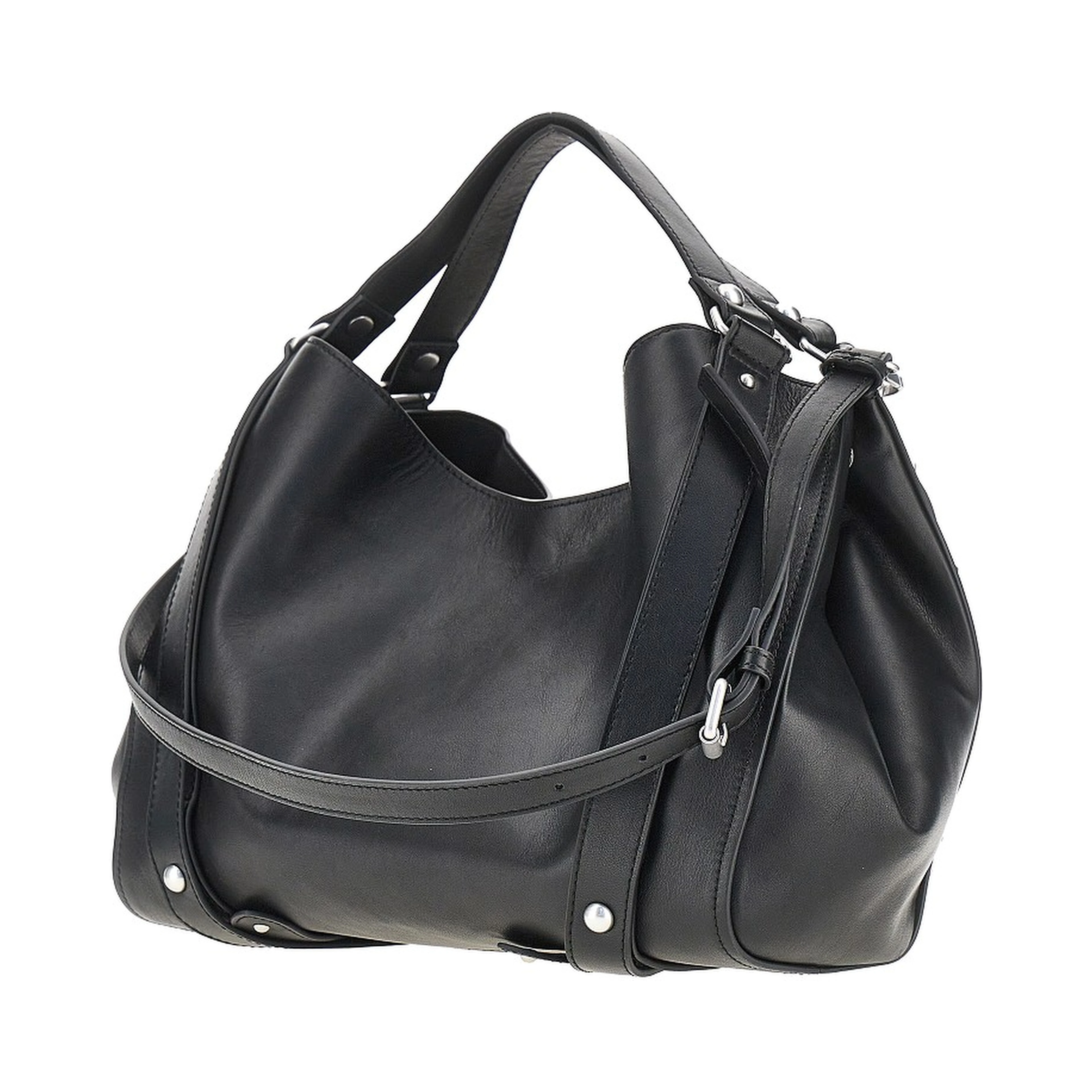 Leather medium 'D-One' bag
