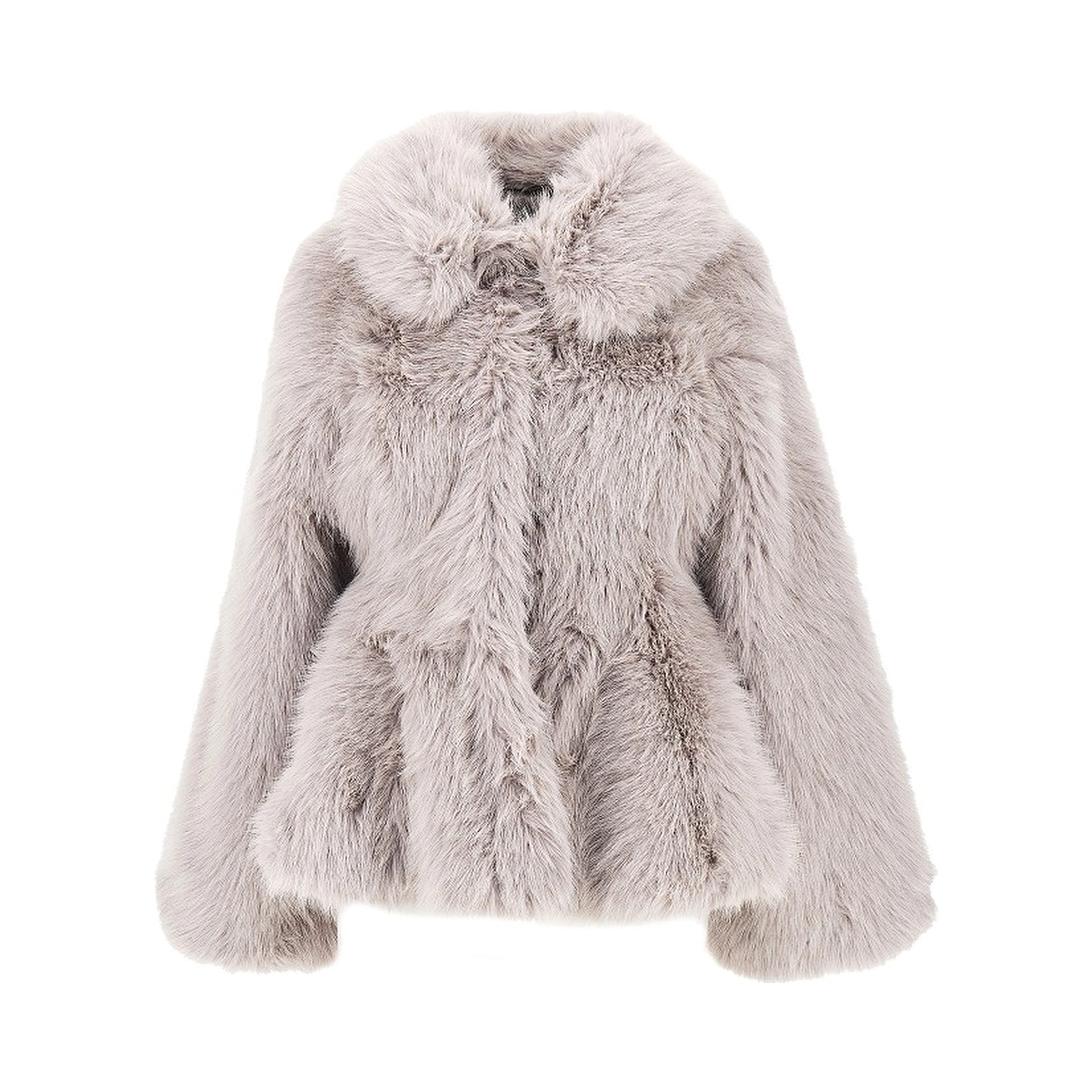 Faux fur flared jacket
