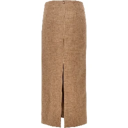 'Jackie' stretch wool midi skirt