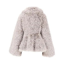Faux fur flared jacket