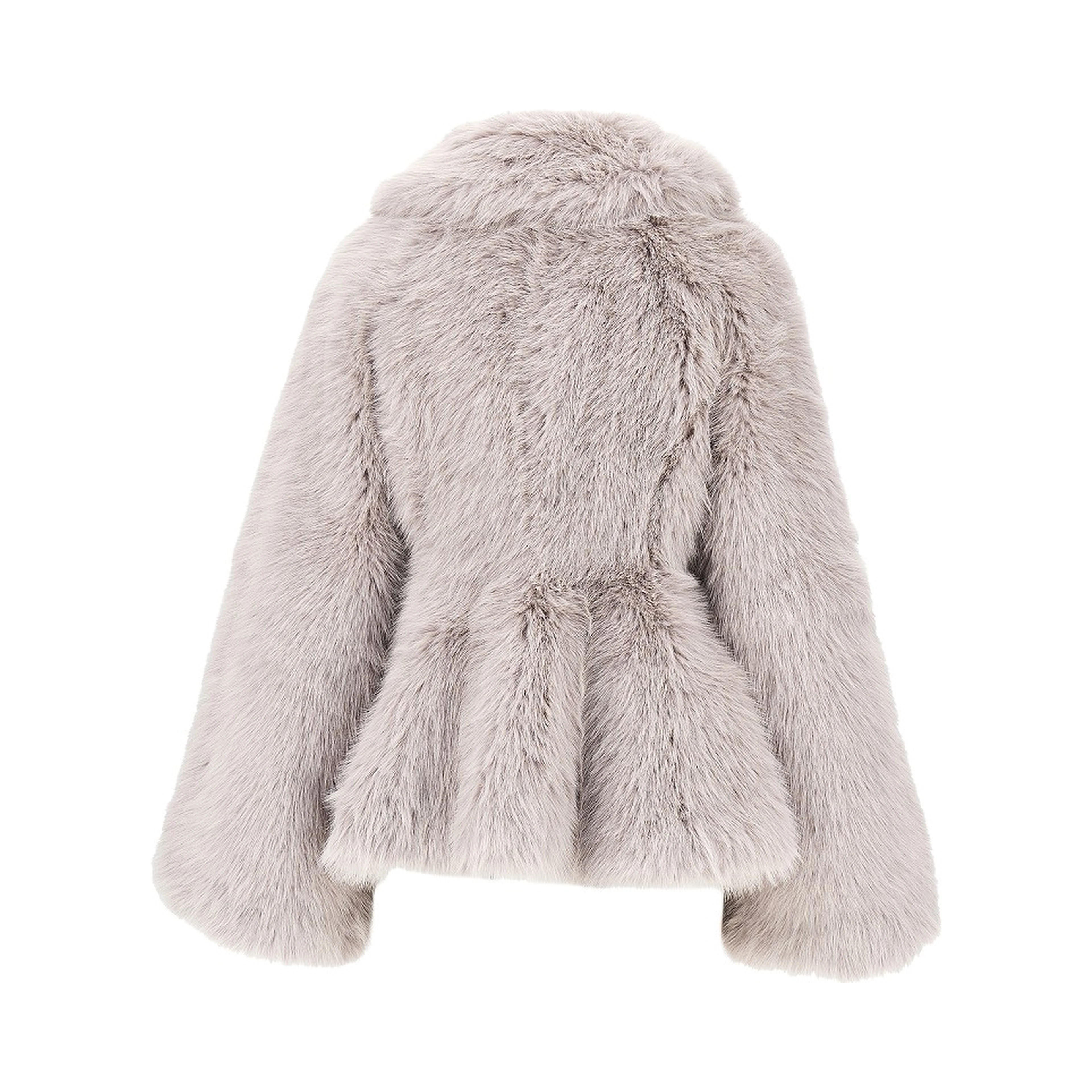 Faux fur flared jacket