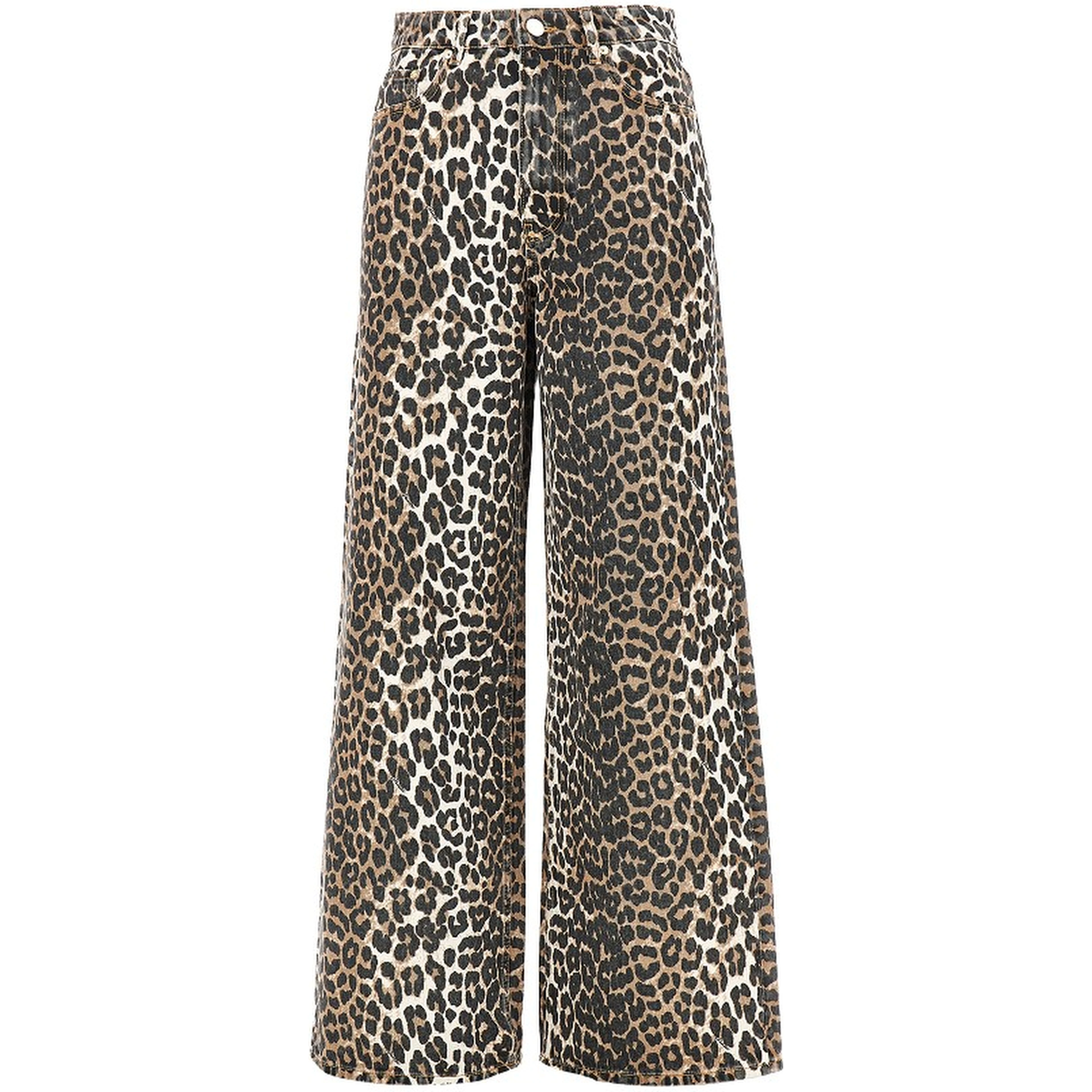 Leopard-print 'Lari' jeans