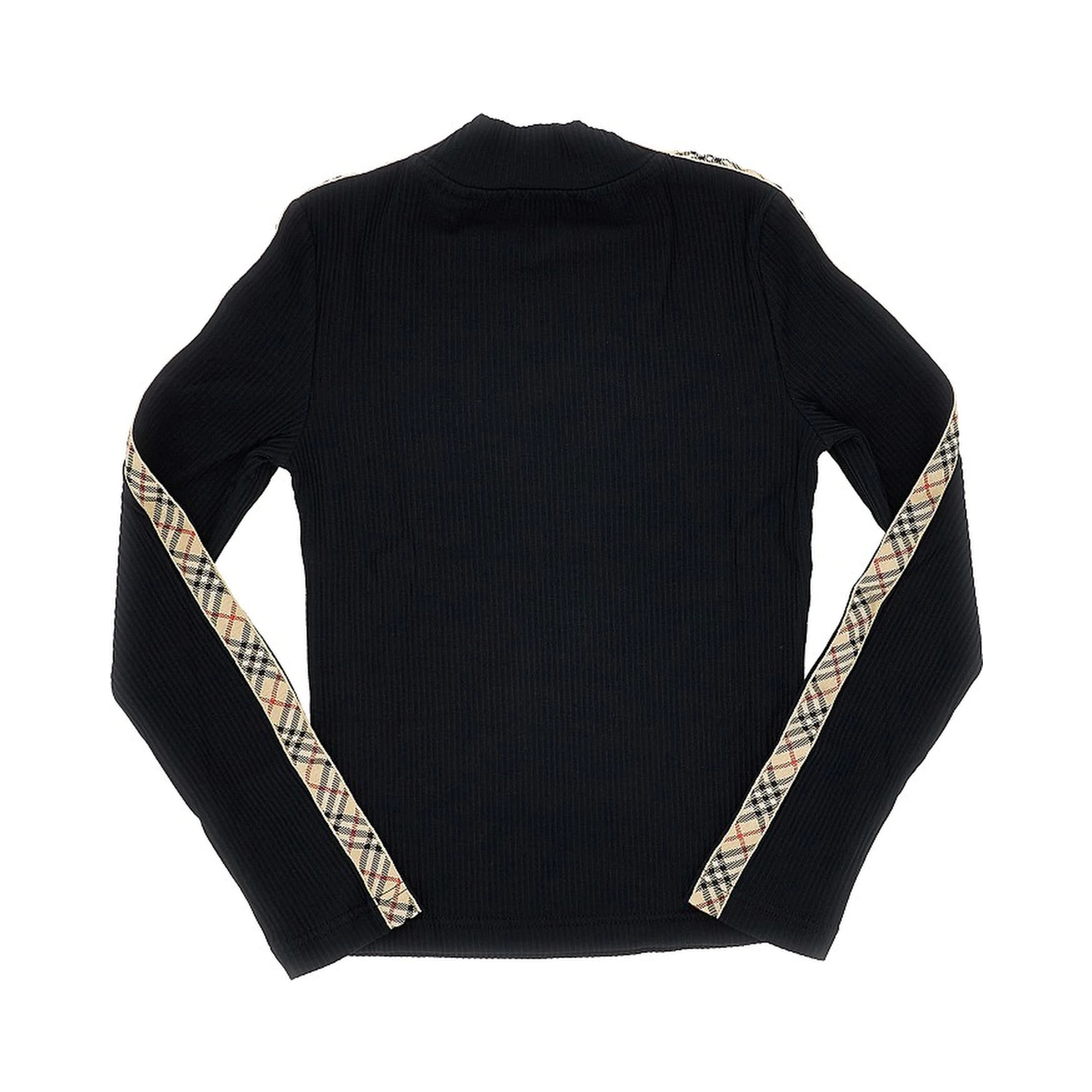Stretch cotton T-shirt with Check webbing