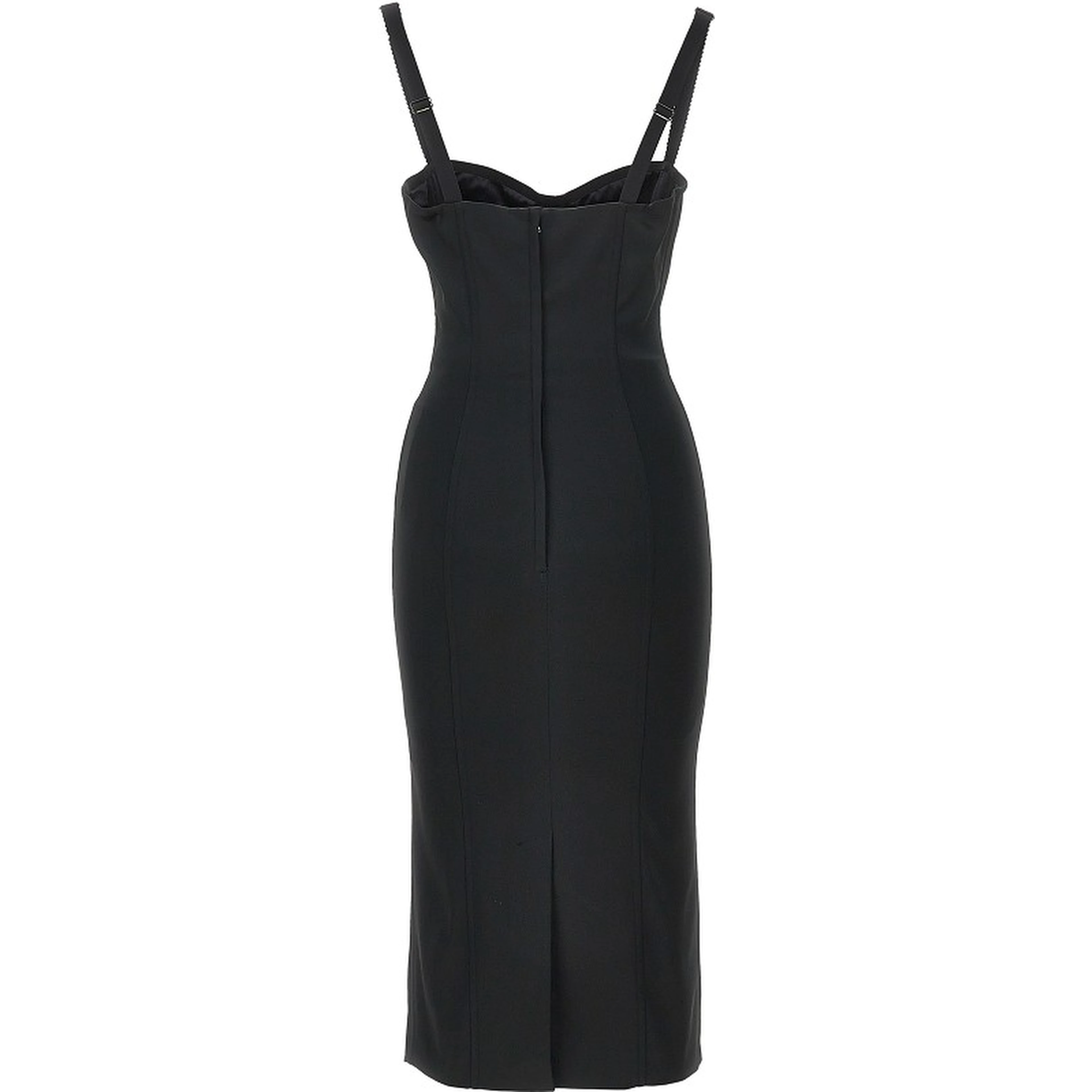 Stretch satin midi dress
