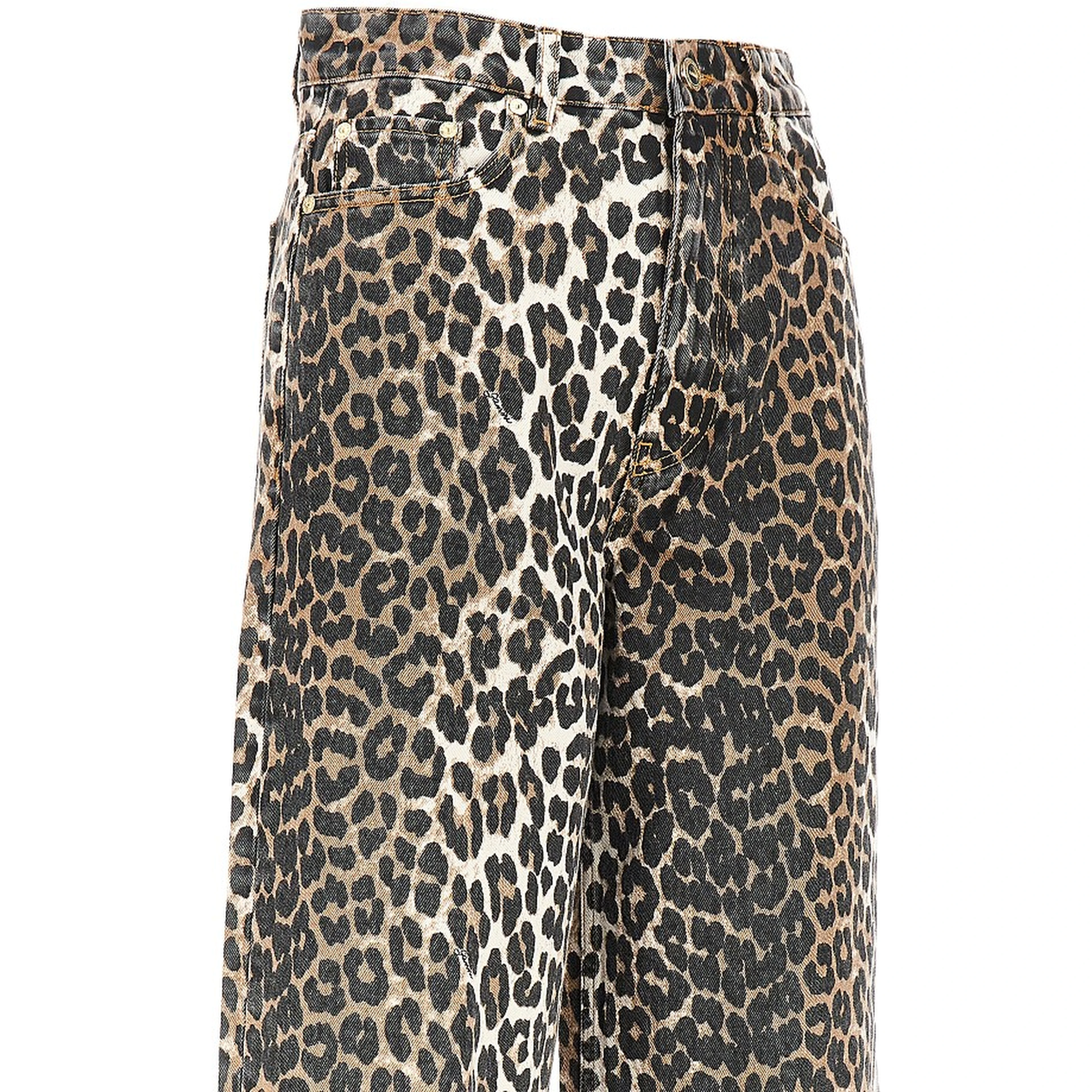 Leopard-print 'Lari' jeans